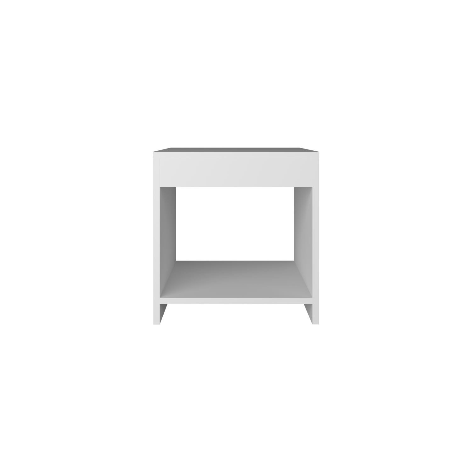 Mesa De Noche Chroma 42X40 Rta Blanco Zf