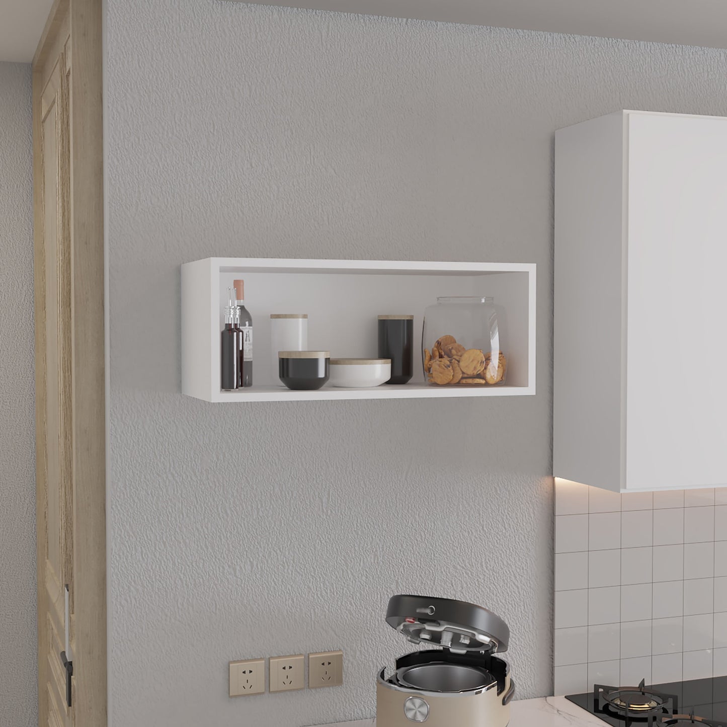 Gabinete Sencillo Pared 30X76X30 Rta Blanco Zf