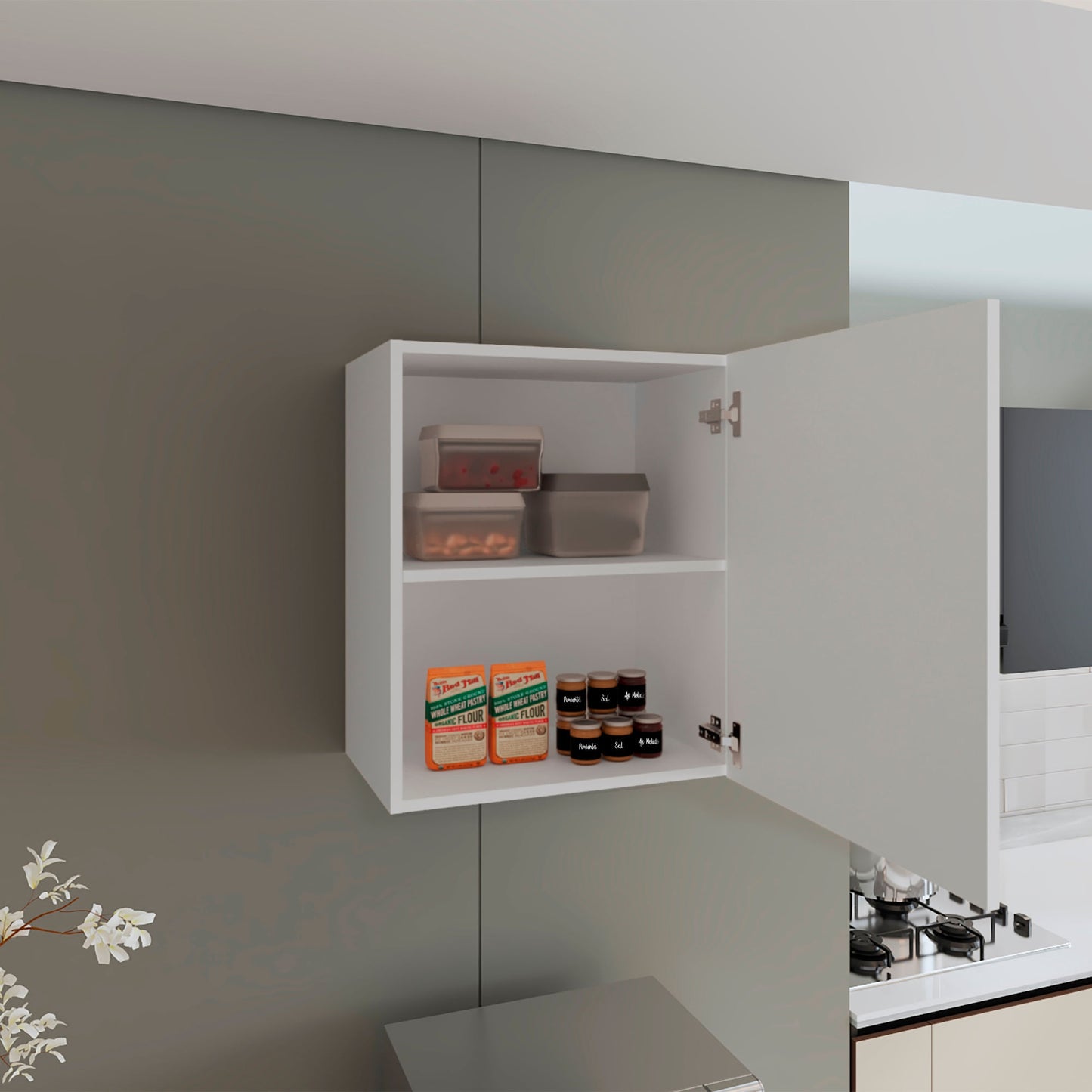 Mueble Aereo Puerta Derecha Manchester Rta Blanco Zf