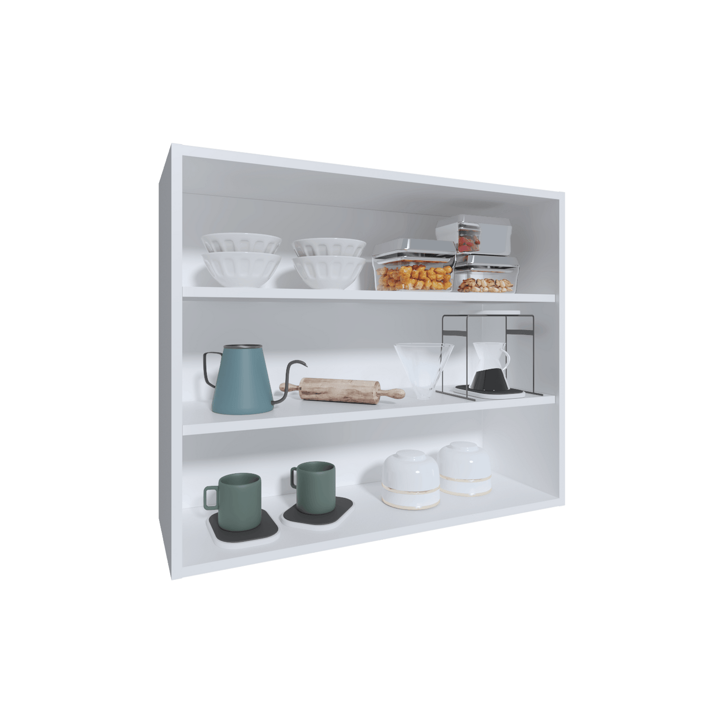 Gabinete De Pared 76X91X30 Rta Blanco Zf