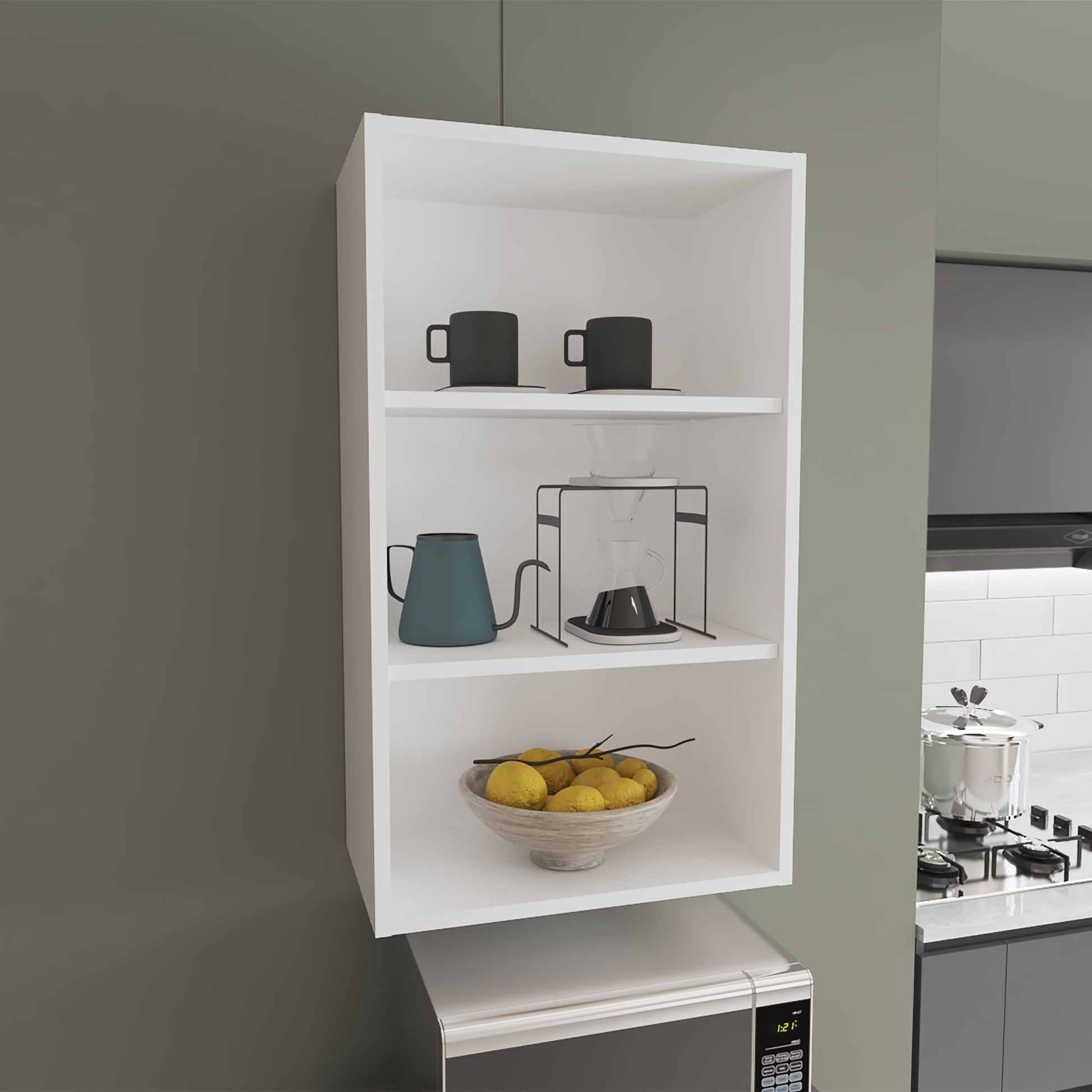 Gabinete De Pared 91X53X30 Rta Blanco Zf
