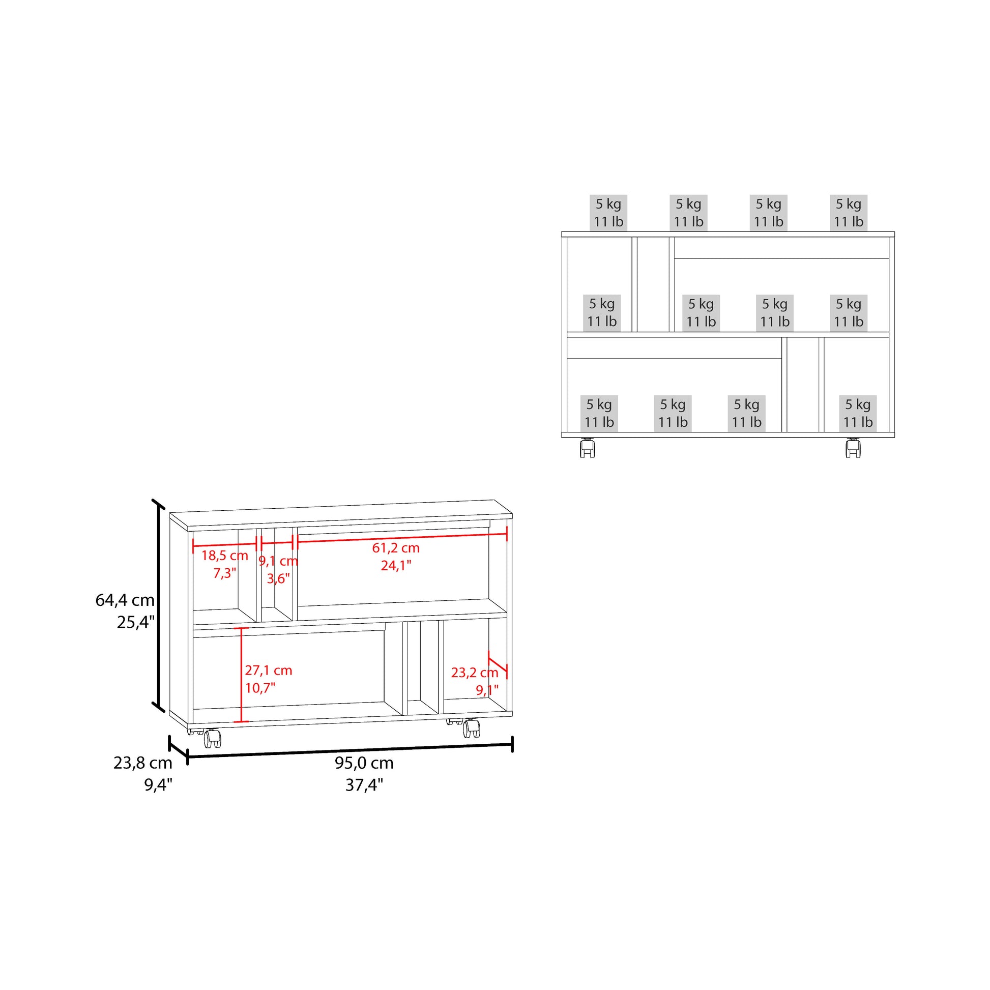Mueble Auxiliar Joge 64X95X23 Rta Bardolino
