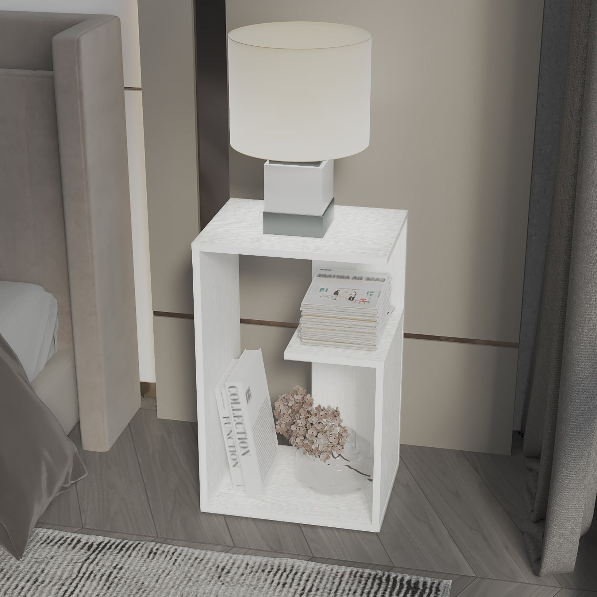 Mesa Auxiliar Everett 63X39X30 Rta Blanco