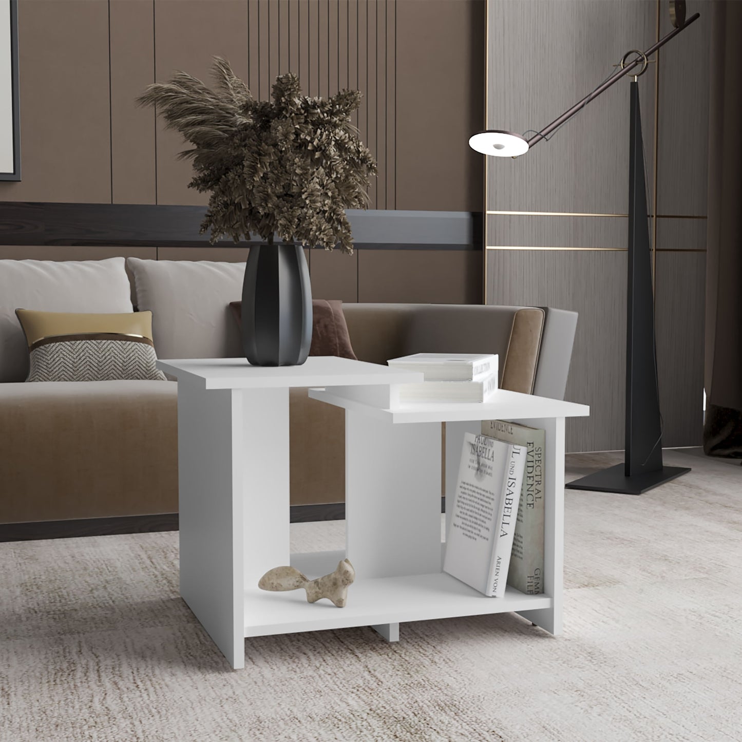 Mesa De Centro Wema 3 Eco 42X60X45 Rta Blanco Zf