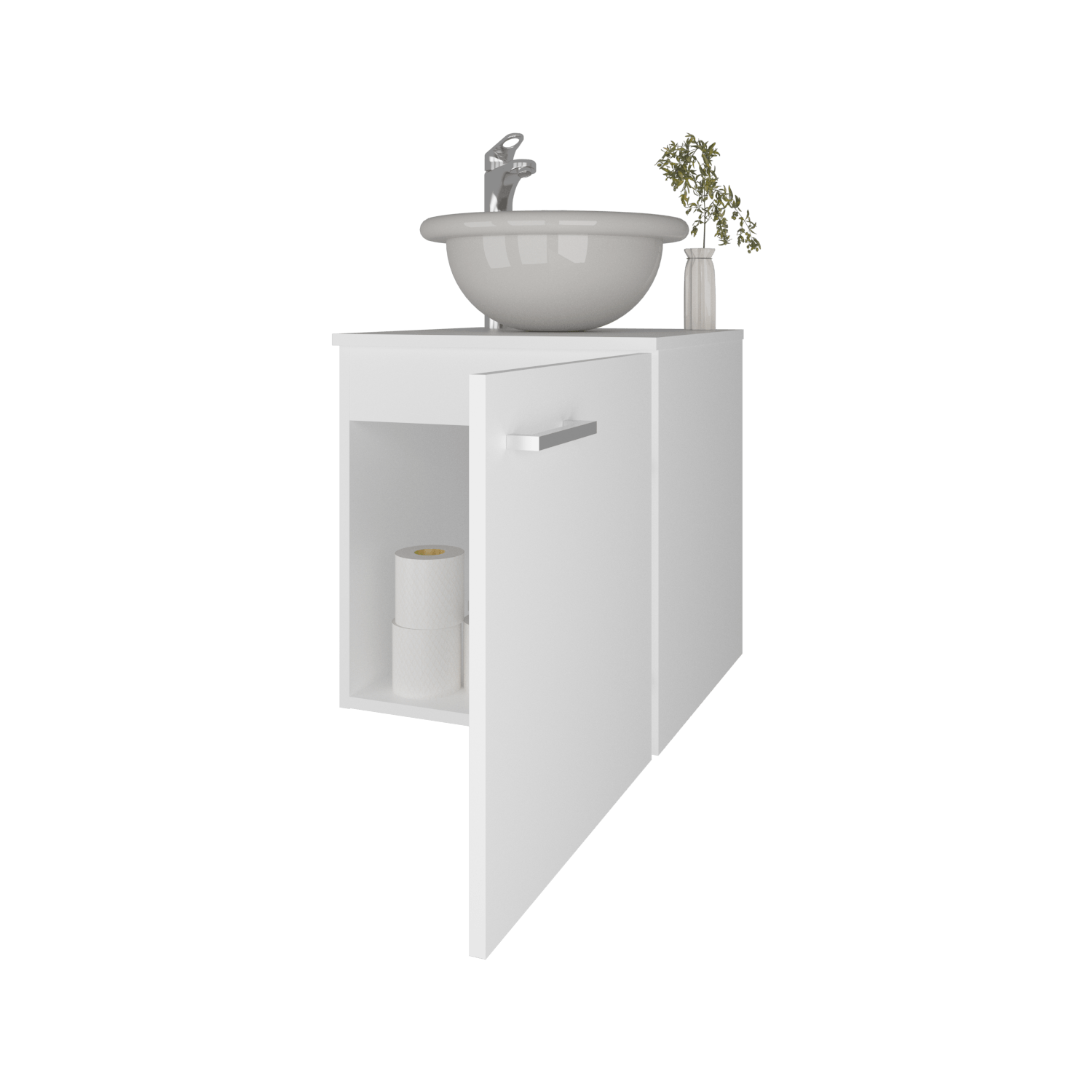 Mueble De Baño Clyde 50X 45X44,5 Rta Blanco Zf
