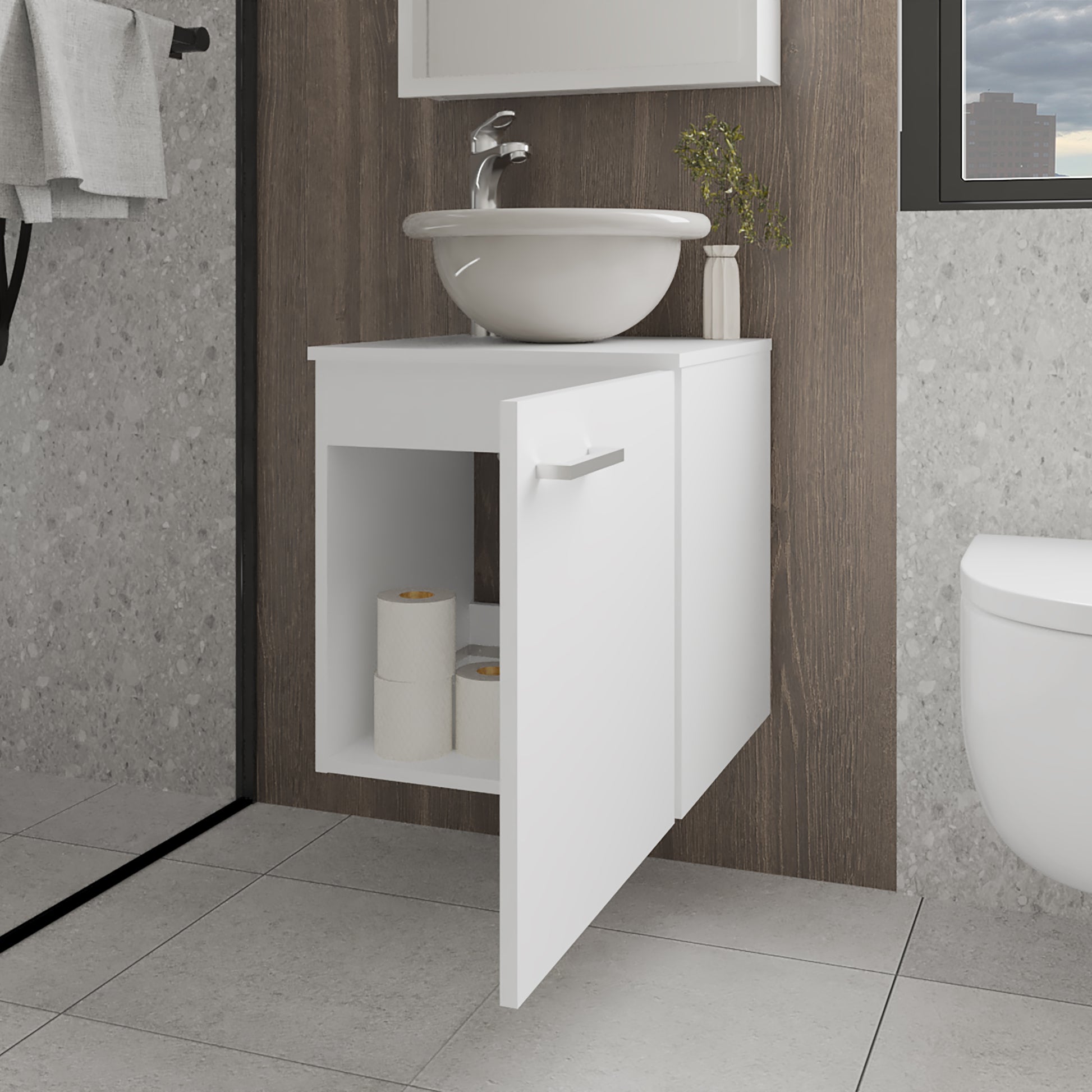 Mueble De Baño Clyde 50X 45X44,5 Rta Blanco Zf