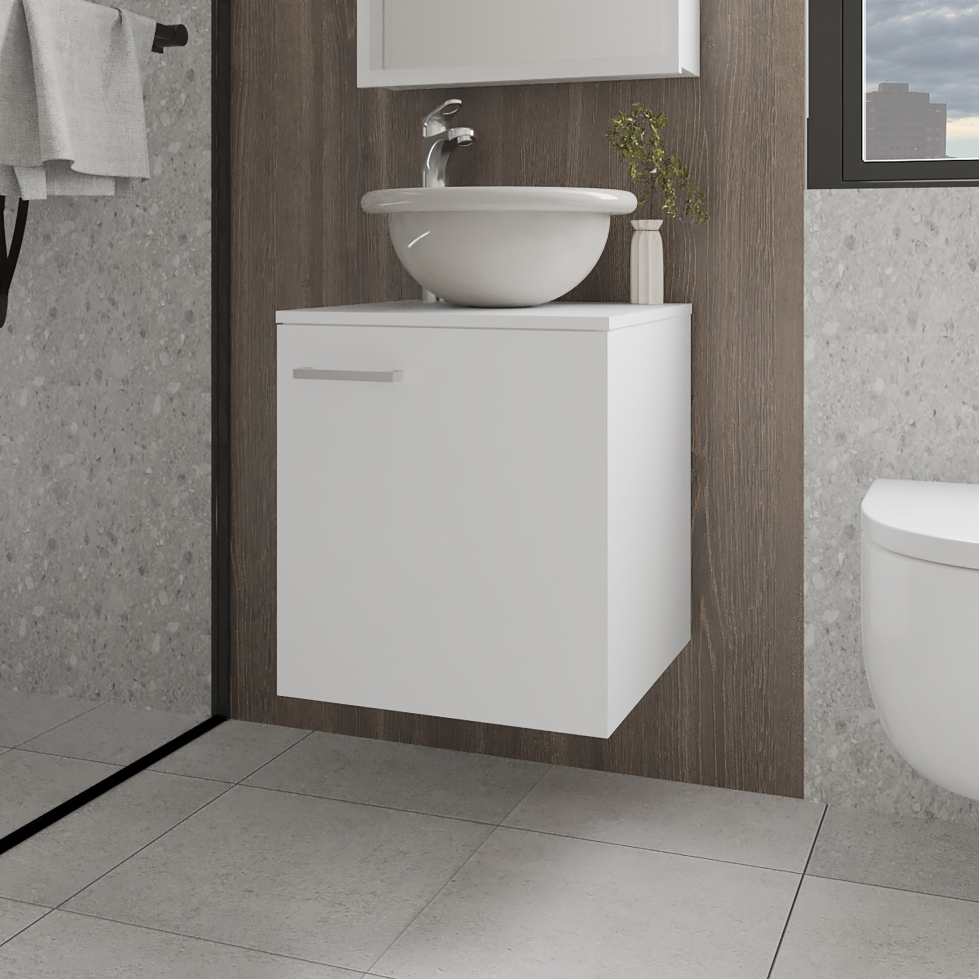 Mueble De Baño Clyde 50X 45X44,5 Rta Blanco Zf