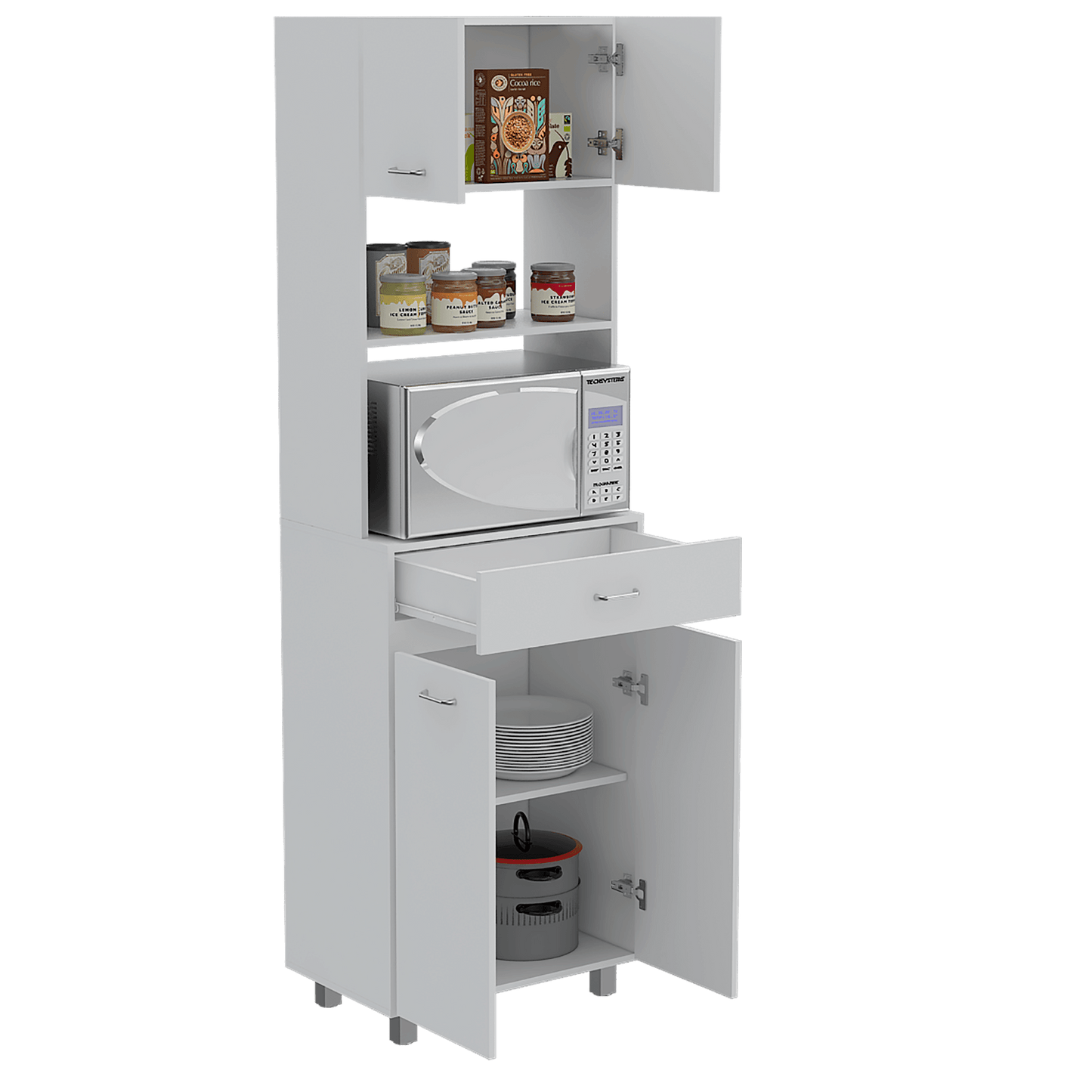 Modulo Microondas Caribe 200X62X40 Rta Blanco Zf