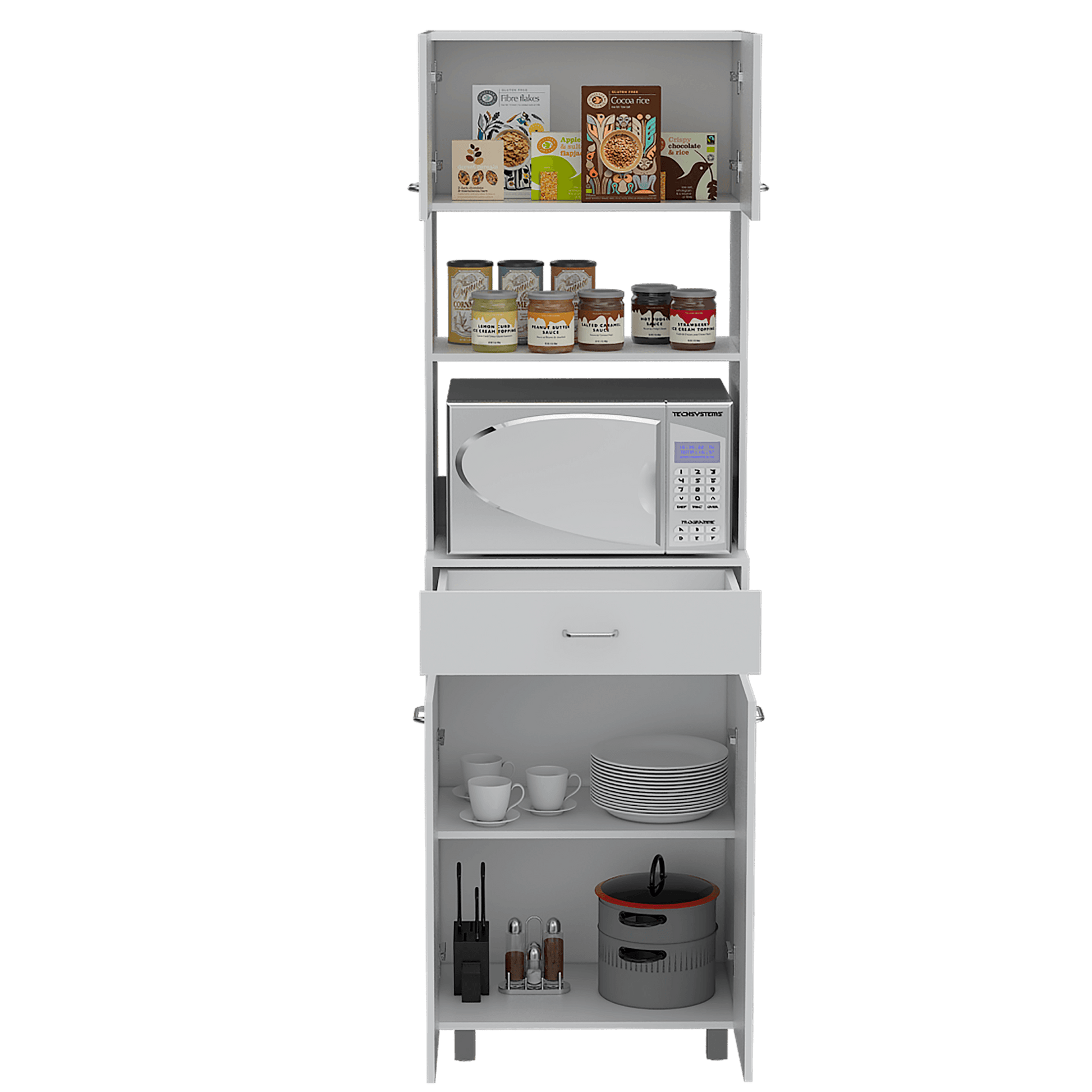 Modulo Microondas Caribe 200X62X40 Rta Blanco Zf