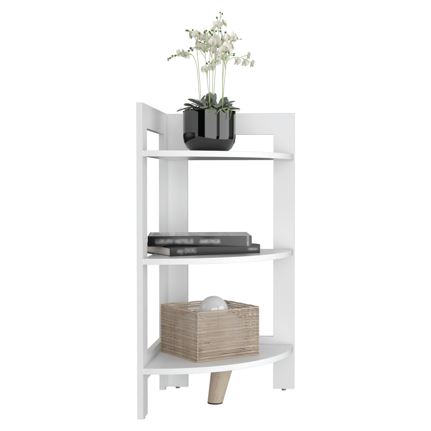 Mesa Auxiliar Esquinera Riga 80 X 39 Rta Blanco