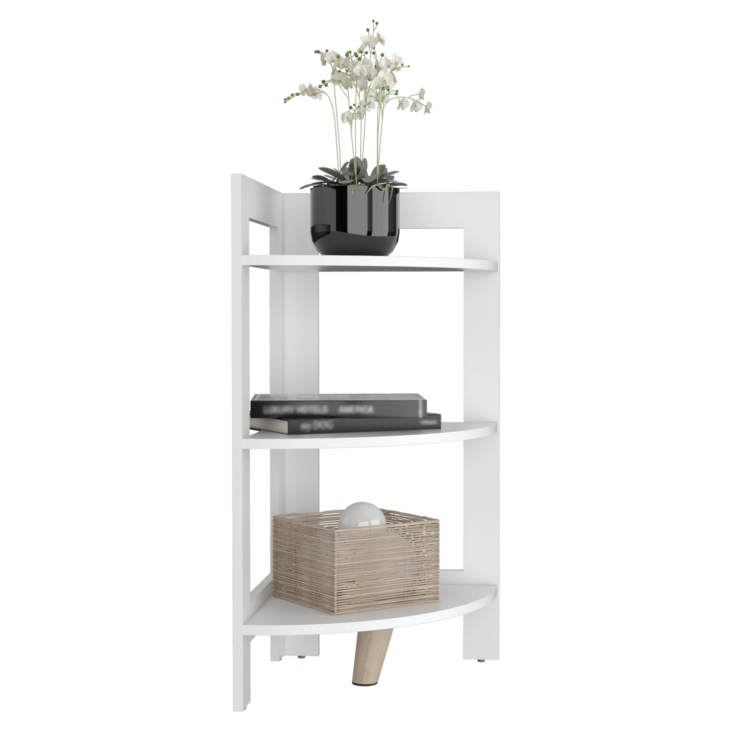 Mesa Auxiliar Esquinera Riga 80 X 39 Rta Blanco