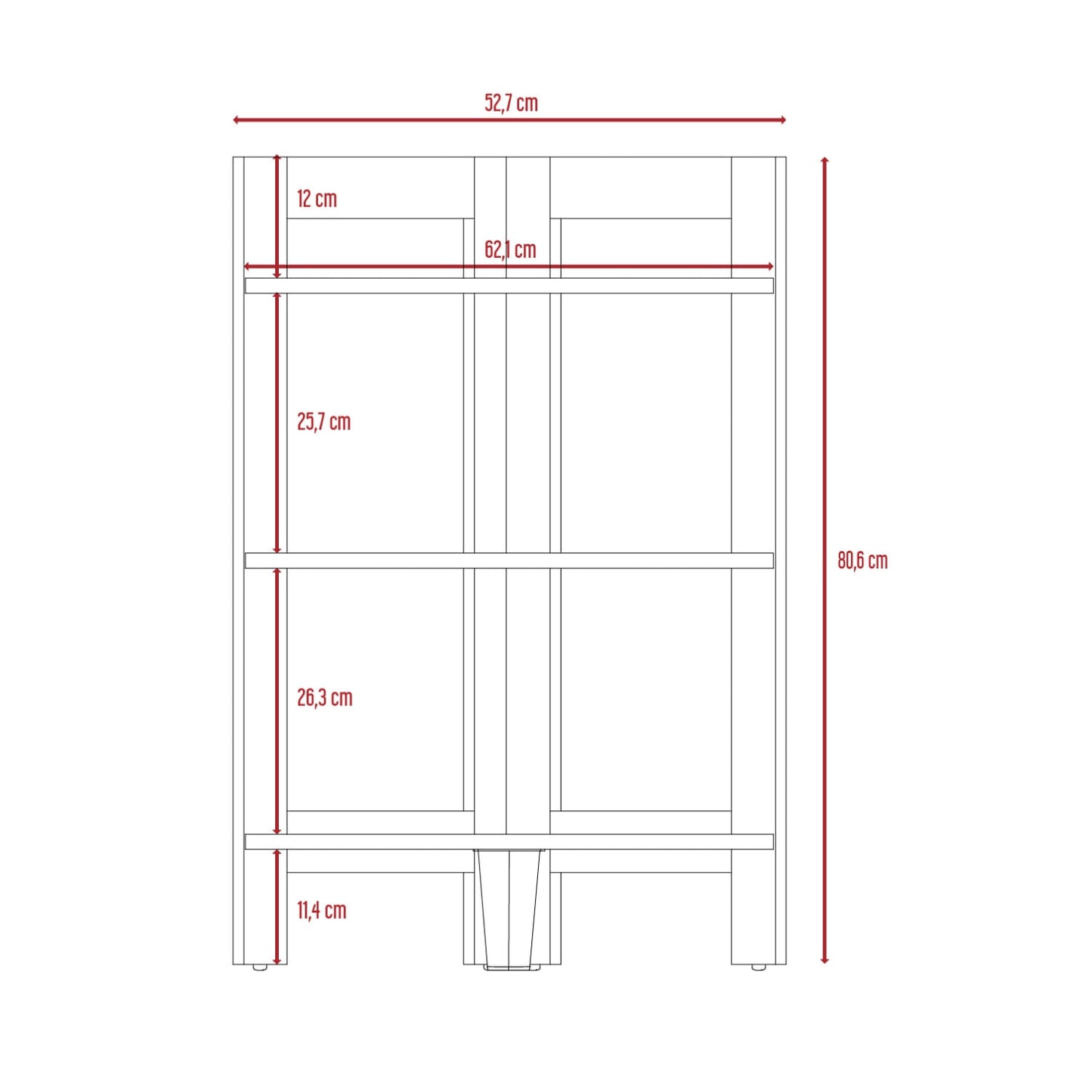 Mesa Auxiliar Esquinera Riga 80 X 39 Rta Blanco