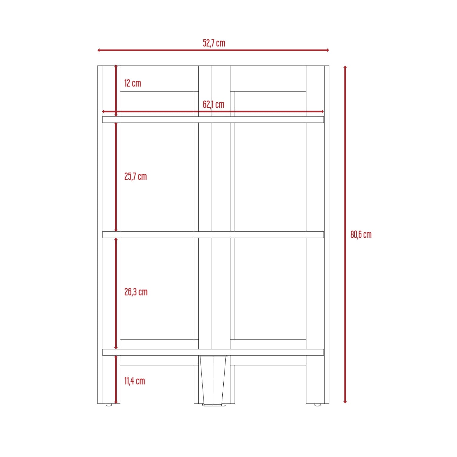 Mesa Auxiliar Esquinera Riga 80 X 39 Rta Blanco