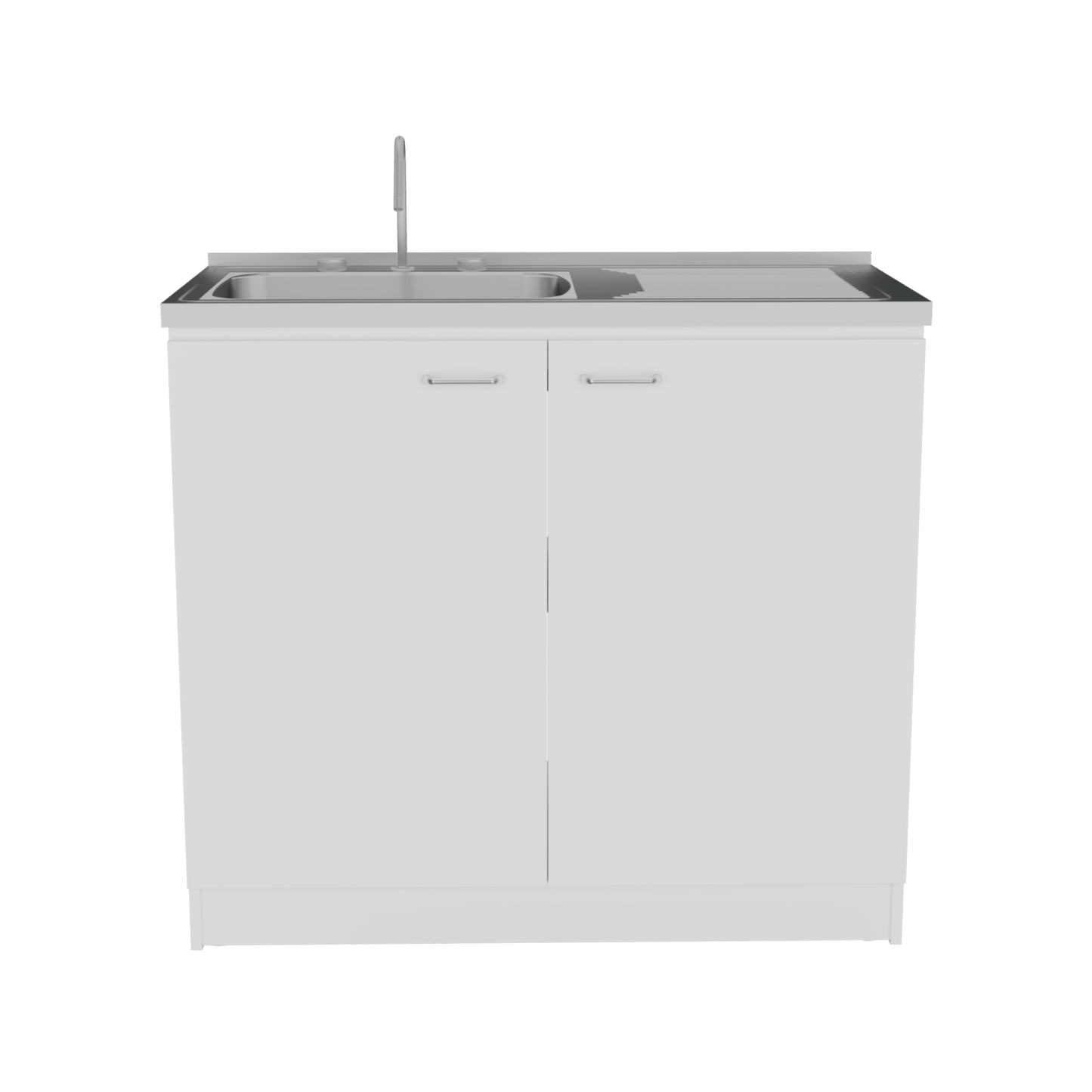 Mueble  Inferior Cocina Napoles 100 Rta Blanco