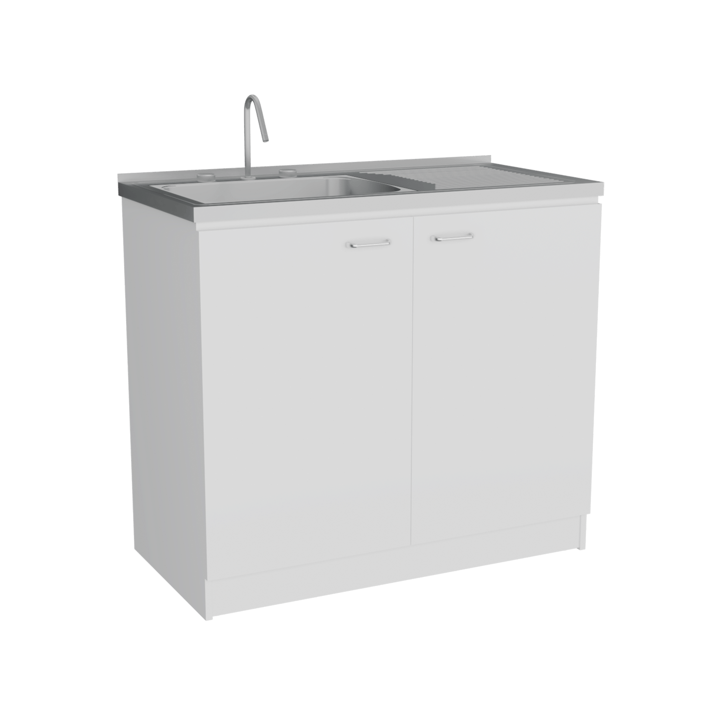 Mueble  Inferior Cocina Napoles 100 Rta Blanco