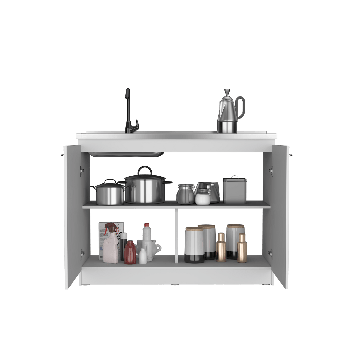 Mueble  Inferior Cocina Napoles 120 Rta Blanco