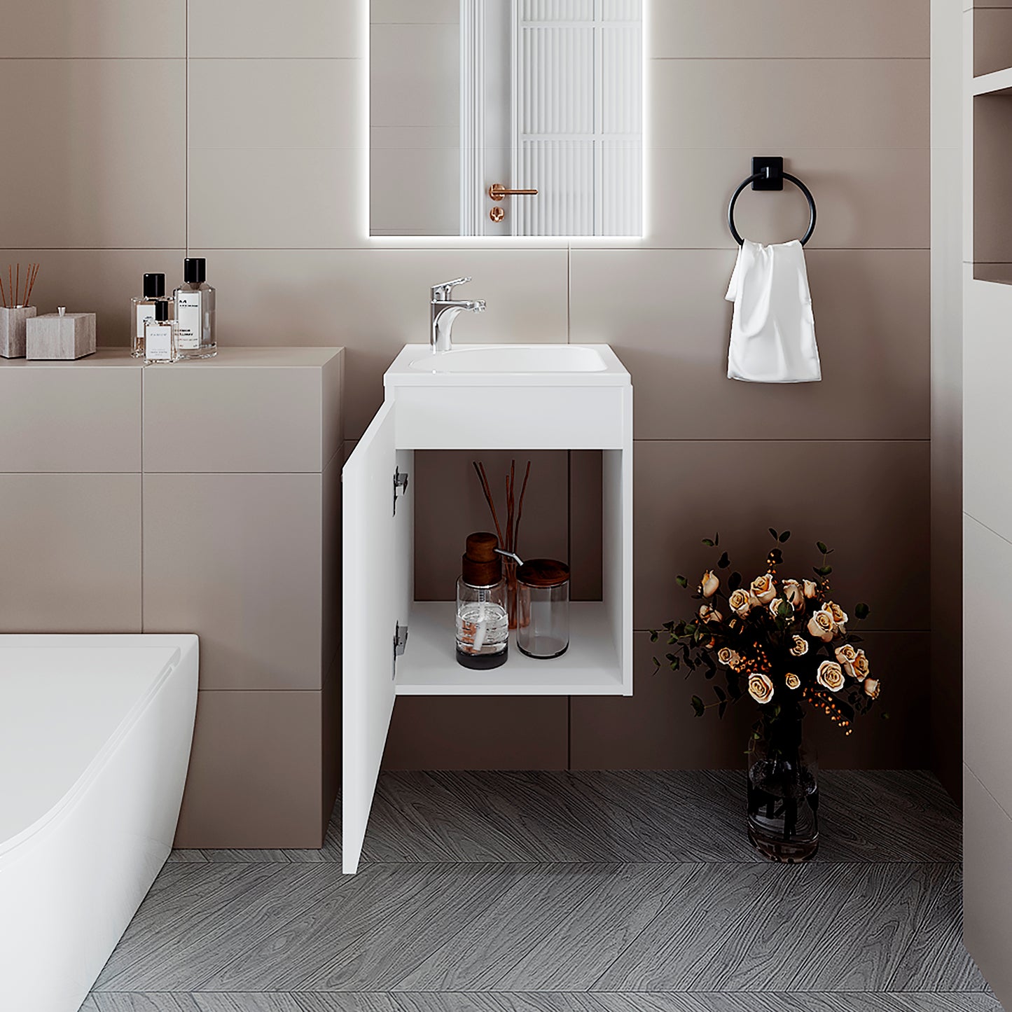 Mueble De Baño Saju 30X50X39 Rta Blanco Zf