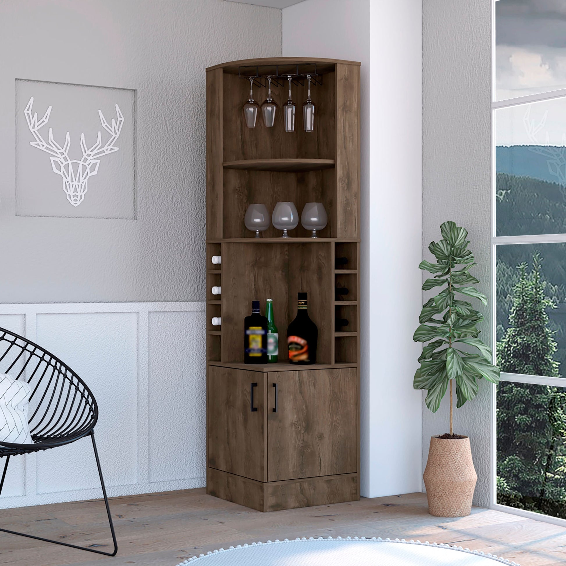 Mueble Bar Esquinero Andorra Rta Bellota