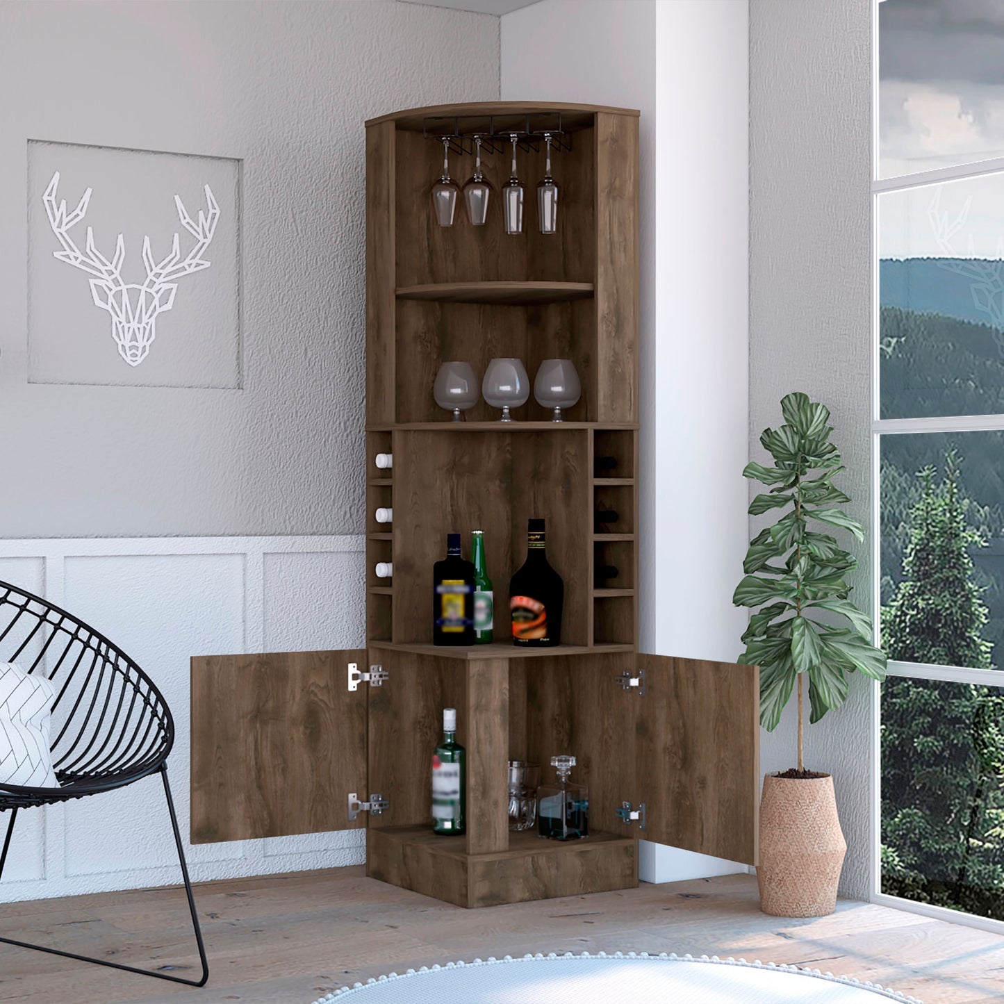 Mueble Bar Esquinero Andorra Rta Bellota