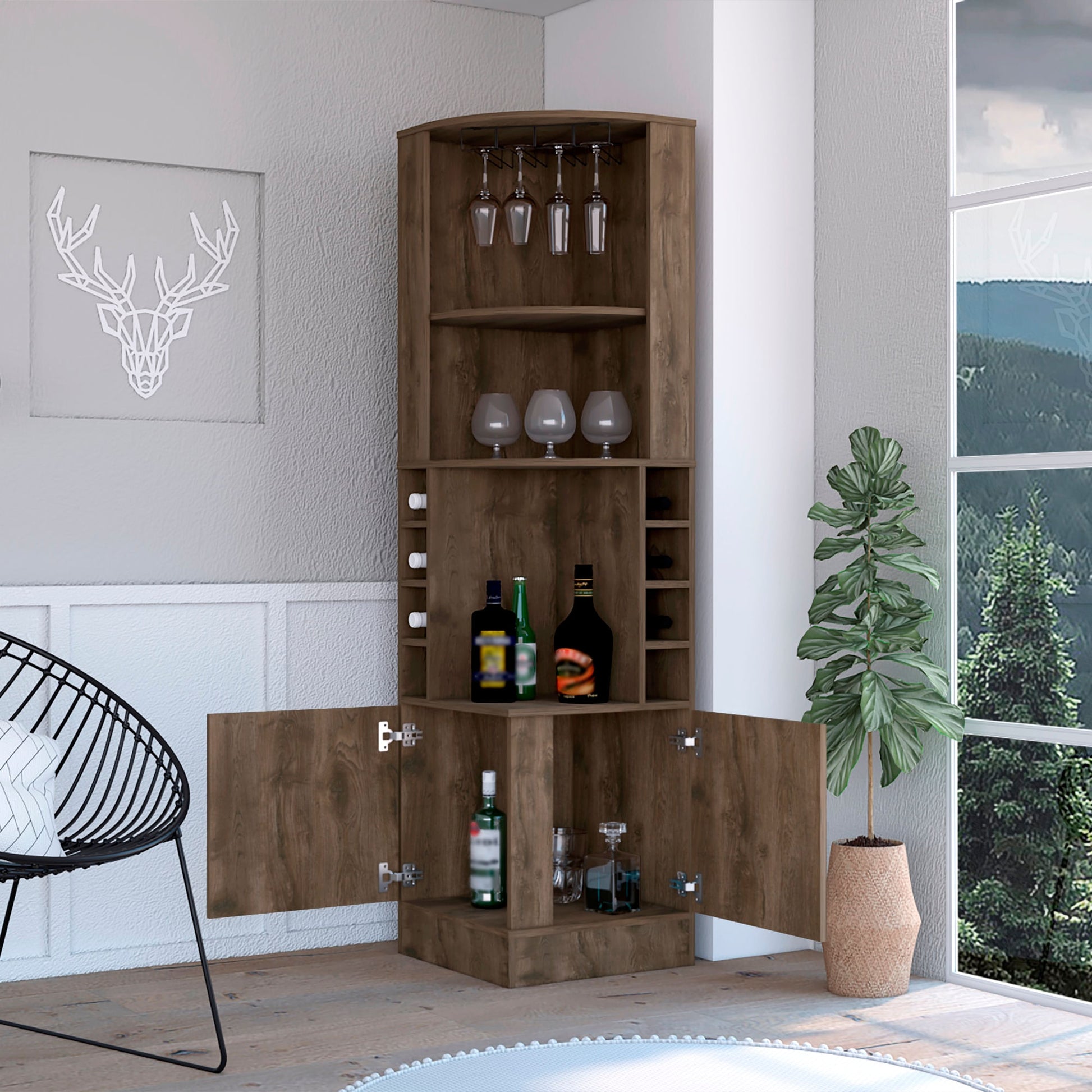 Mueble Bar Esquinero Andorra Rta Bellota