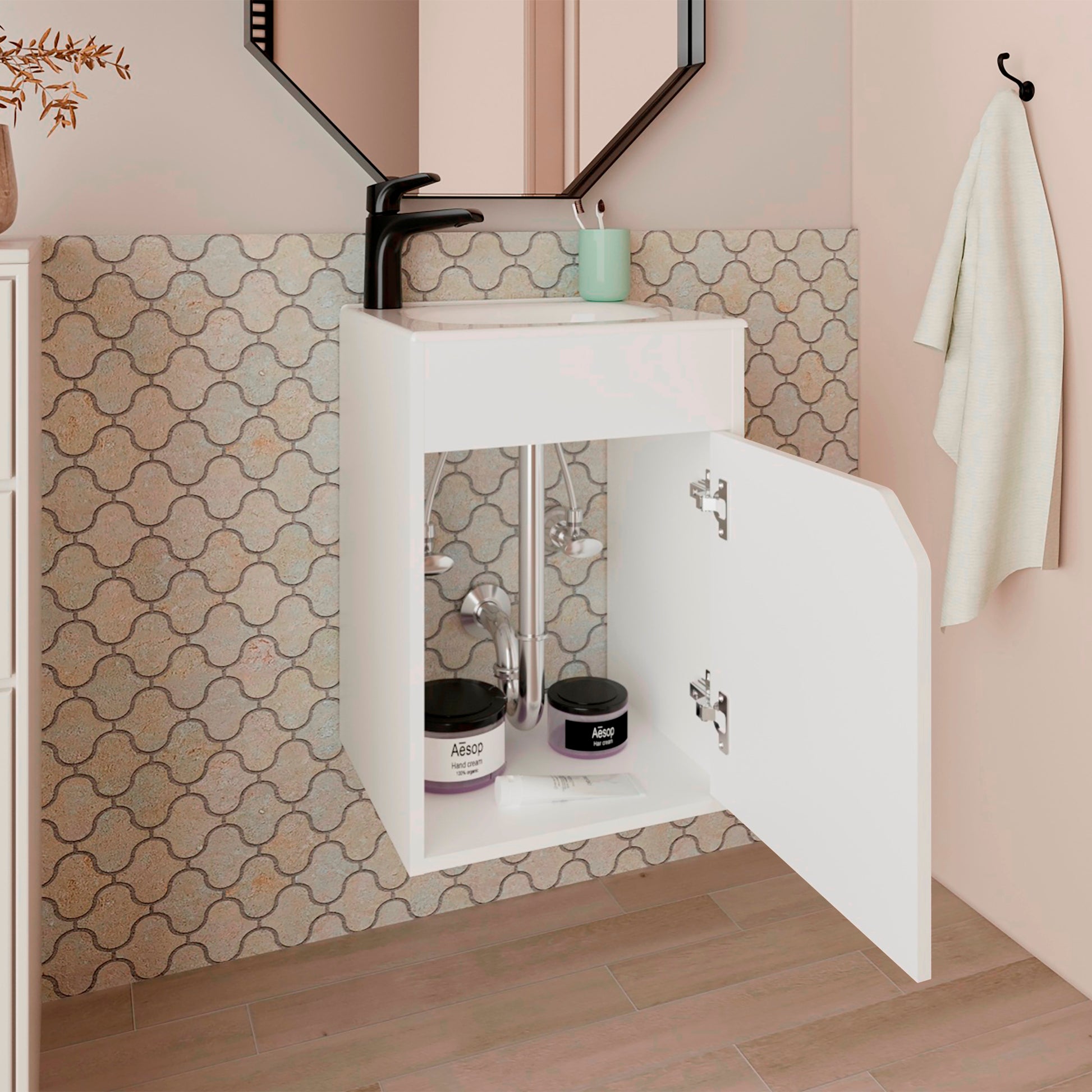 Mueble De Baño Bethel 40 55X39X32 Rta Blanco Marquez Zf