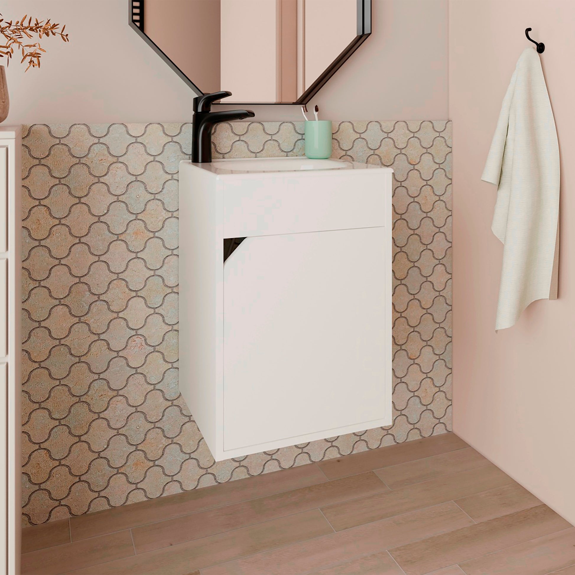 Mueble De Baño Bethel 40 55X39X32 Rta Blanco Marquez Zf