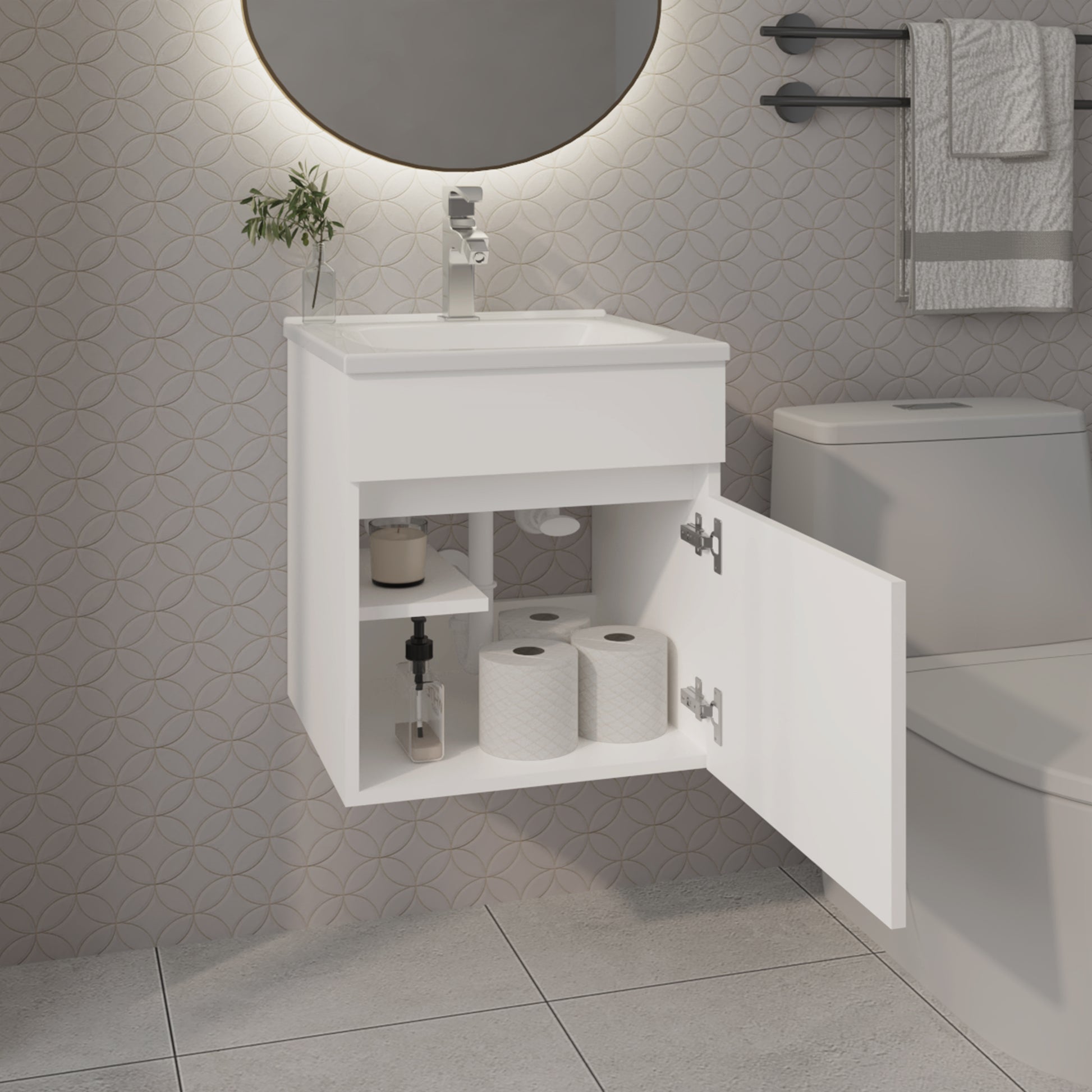 Mueble De Baño Primavera 45 48X44X44 Rta Blanco Marquez Zf