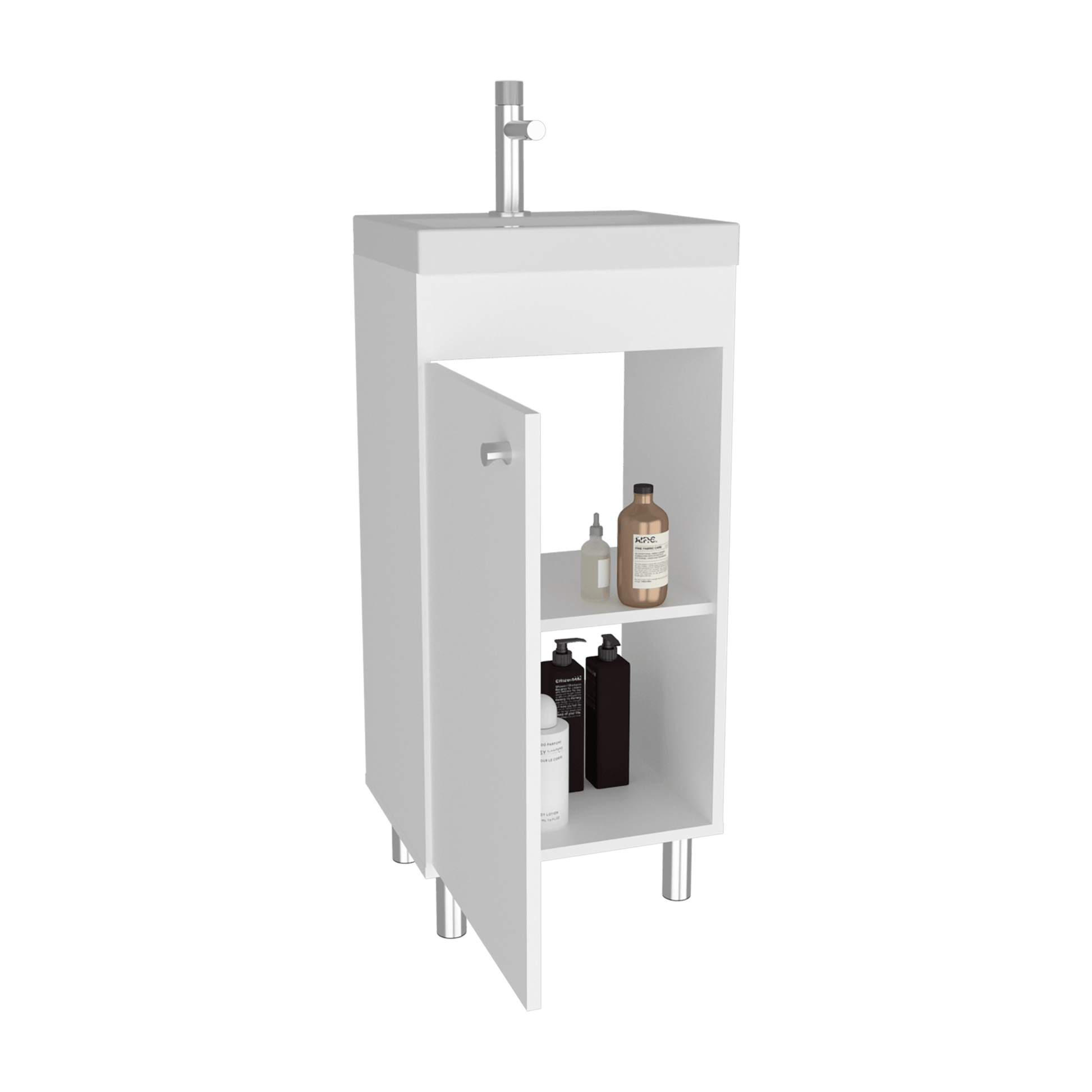 Mueble De Baño Rivera  84X40X32 Rta Blanco Mqz Zf