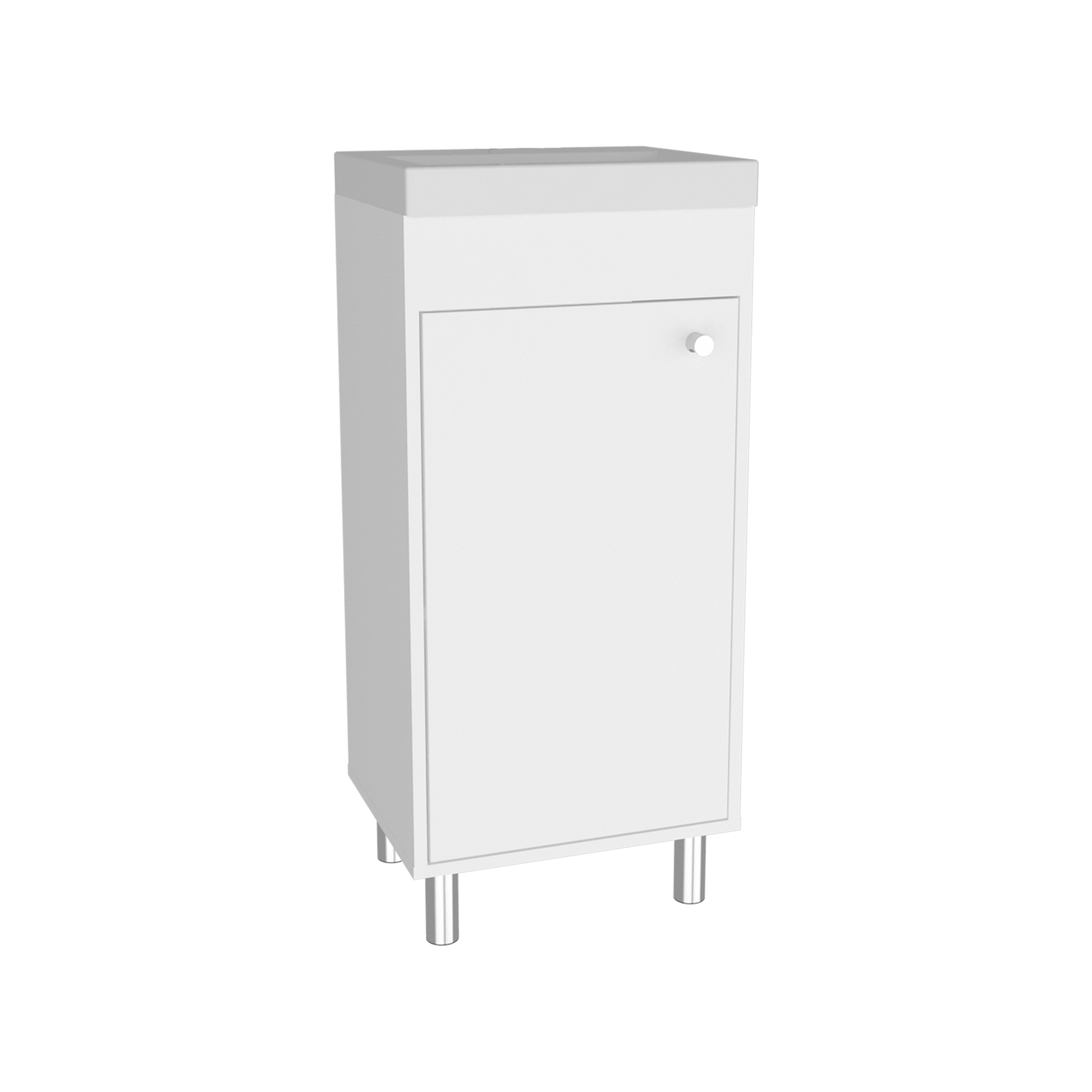 Mueble De Baño Rivera  84X40X32 Rta Blanco Mqz Zf