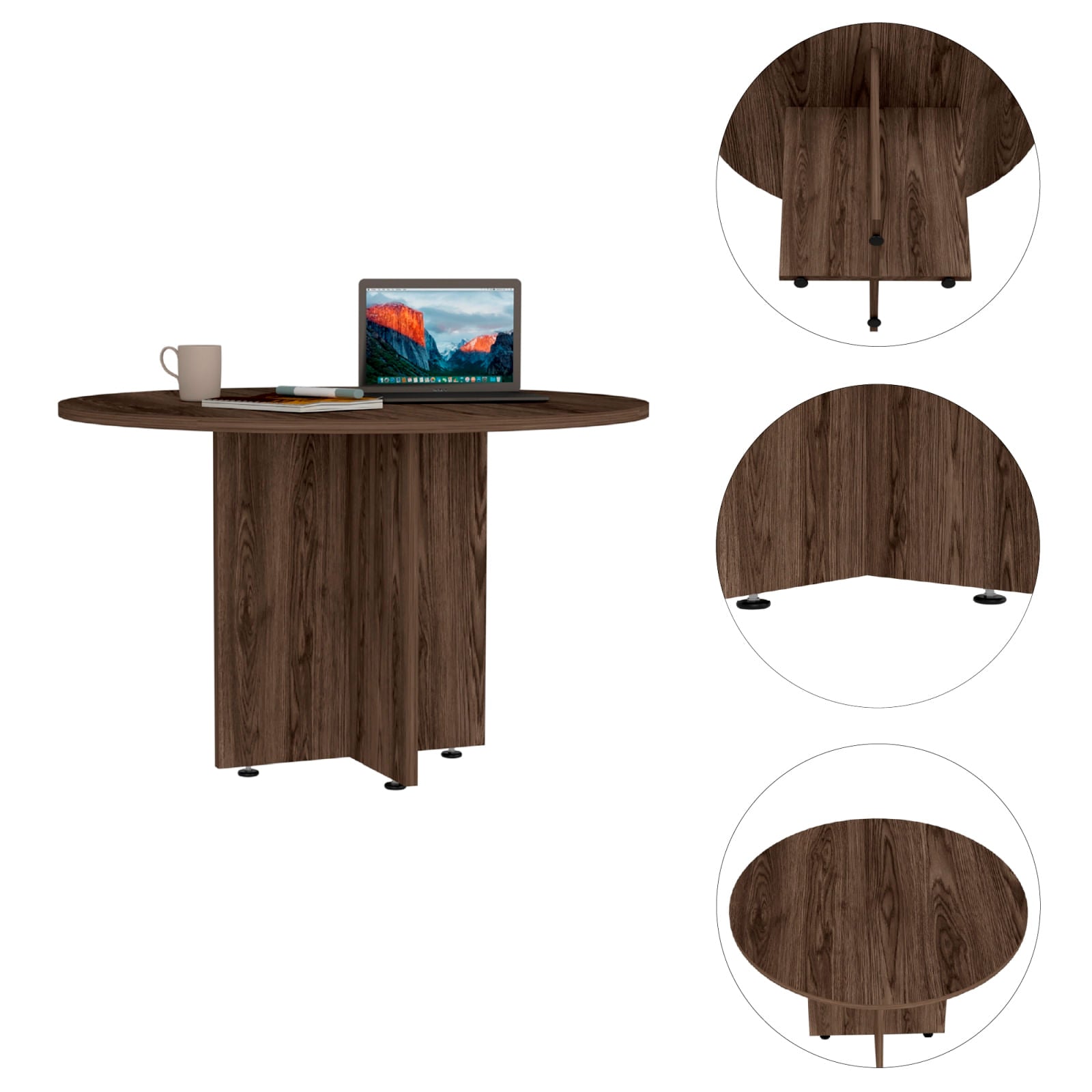 Mesa Redonda Home Office M 120 Rta Milan