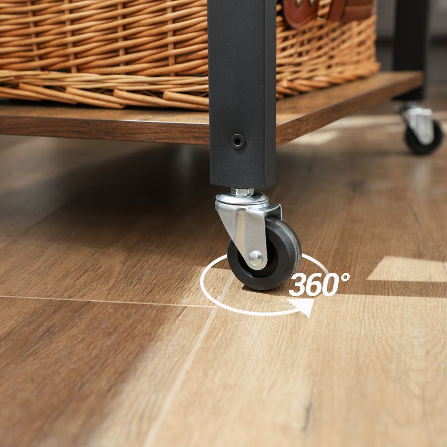 Estanteria De Cocina Movil Café Rustico