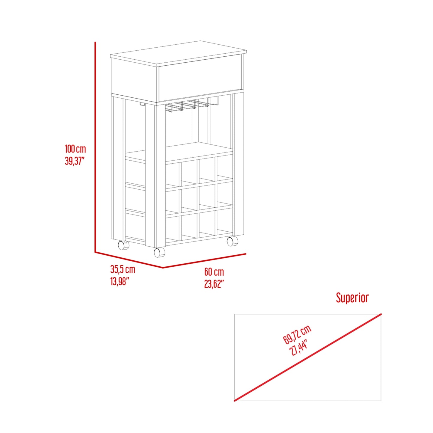 Mueble Bar Memphis Rta Carbon