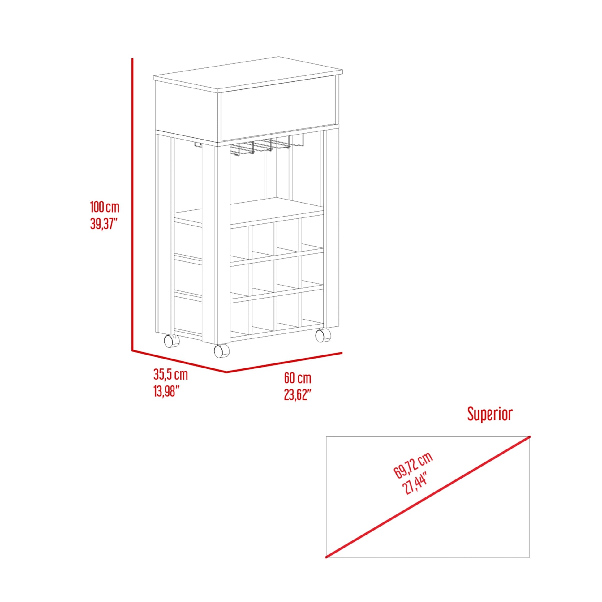 Mueble Bar Memphis Rta Carbon