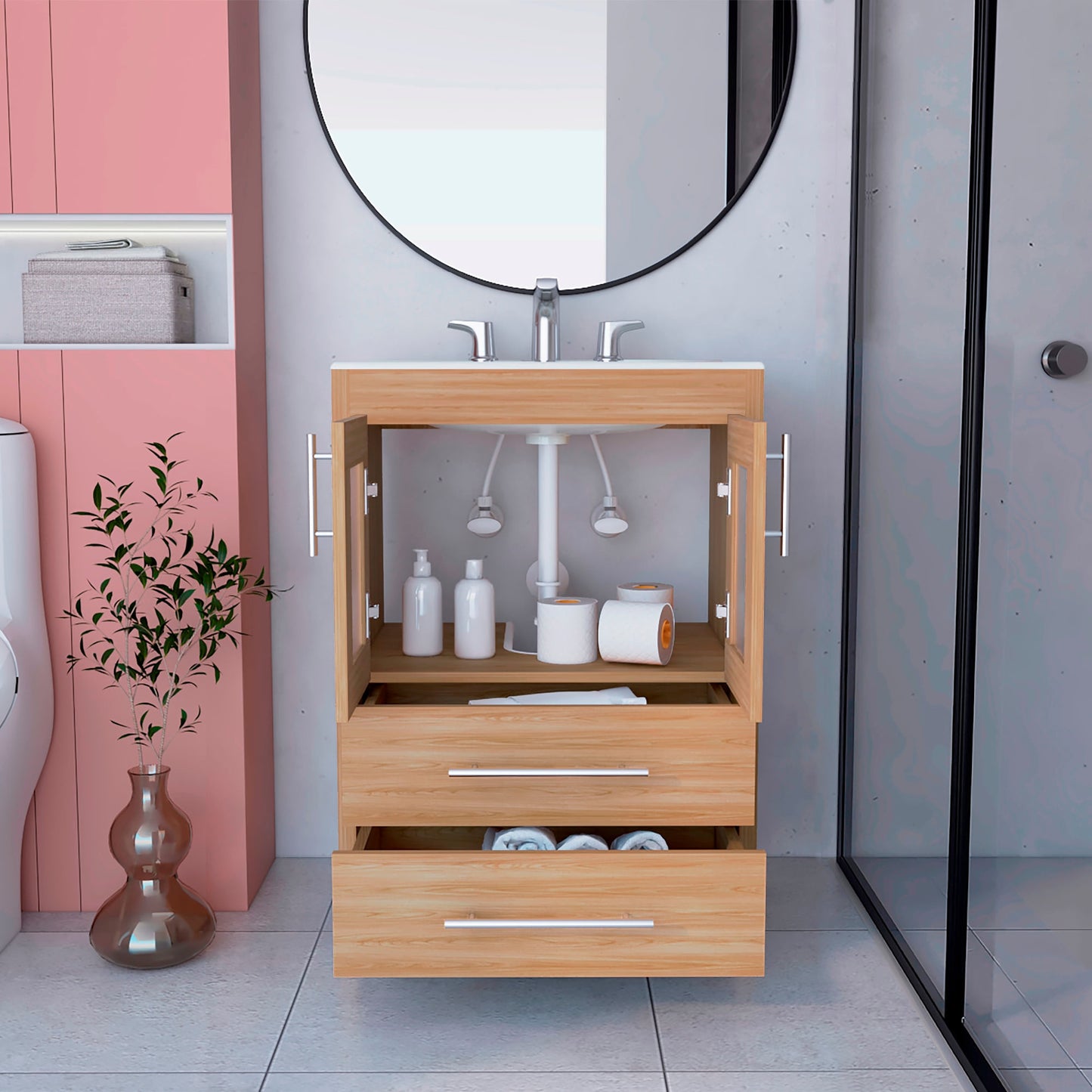 Mueble De Lavamanos Hilda 85X59X44 Rta Fresno Eu