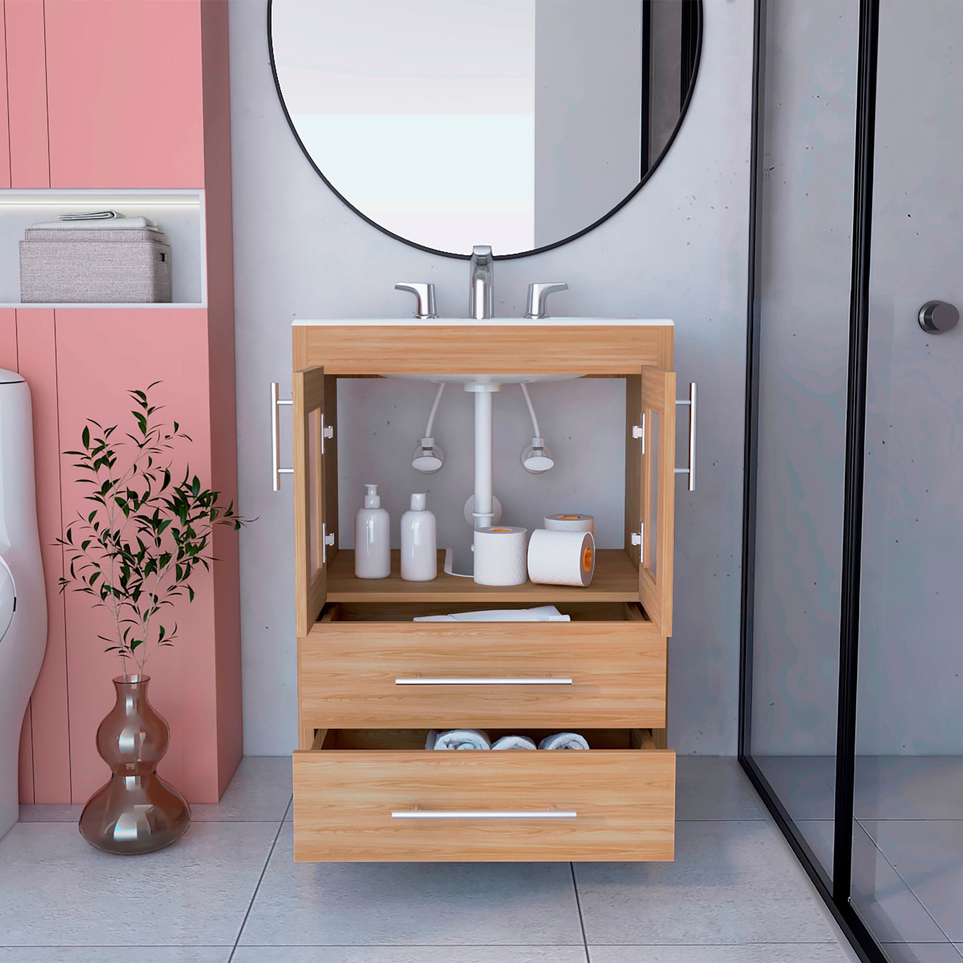 Mueble De Lavamanos Hilda 85X59X44 Rta Fresno Eu