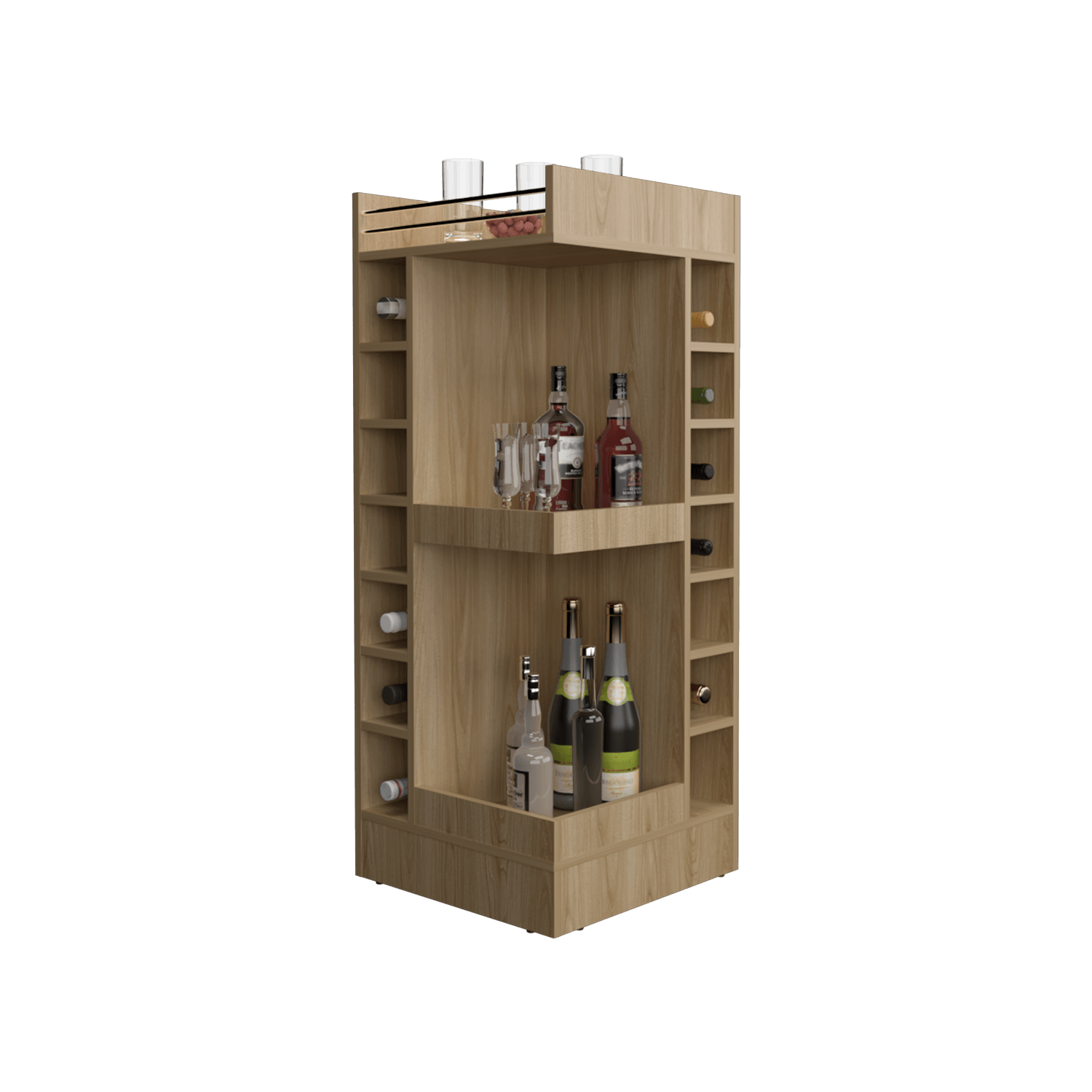 Bar Bajo Esquinero Lyman 111X46X46 Rta Fresno
