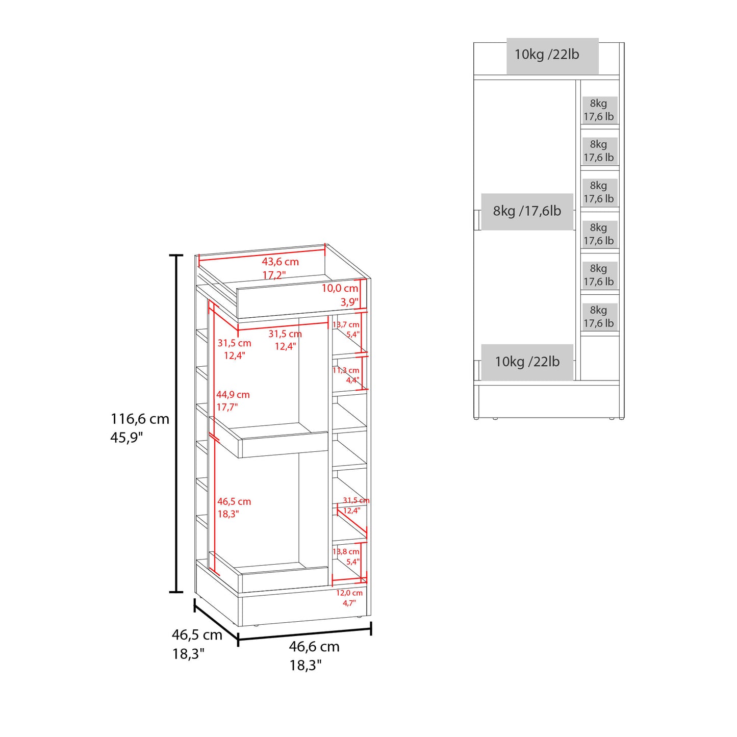 Bar Bajo Esquinero Lyman 111X46X46 Rta Fresno