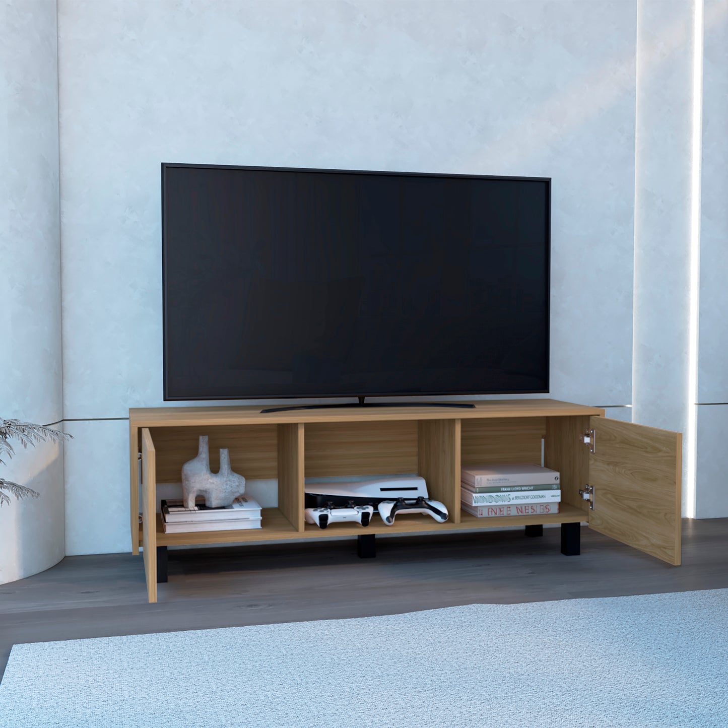 Mueble Para Tv Lazio 41X126X35 Rta Fresno Eu