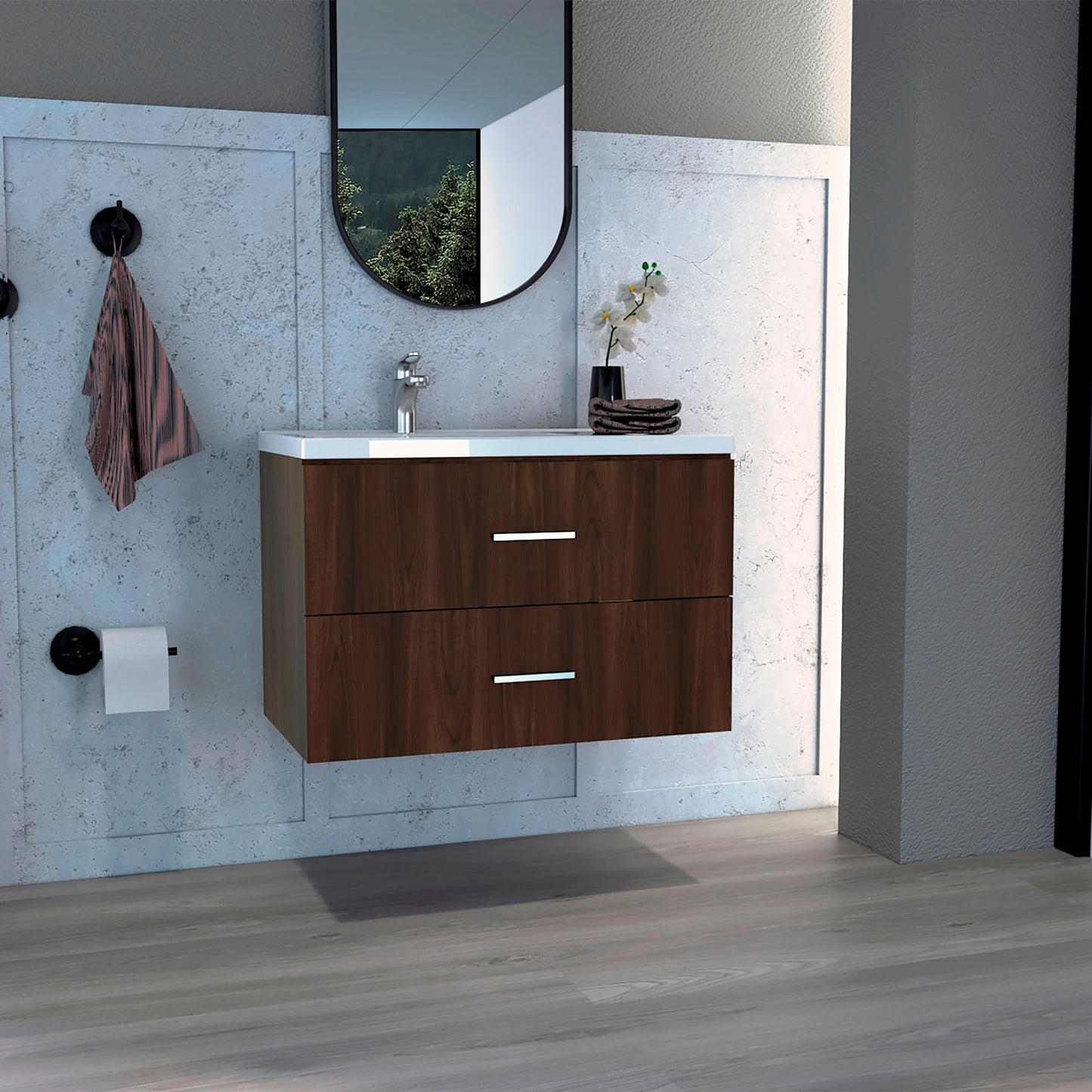 Mueble De Baño Efeso 2C-80 Rta Nogal Eu