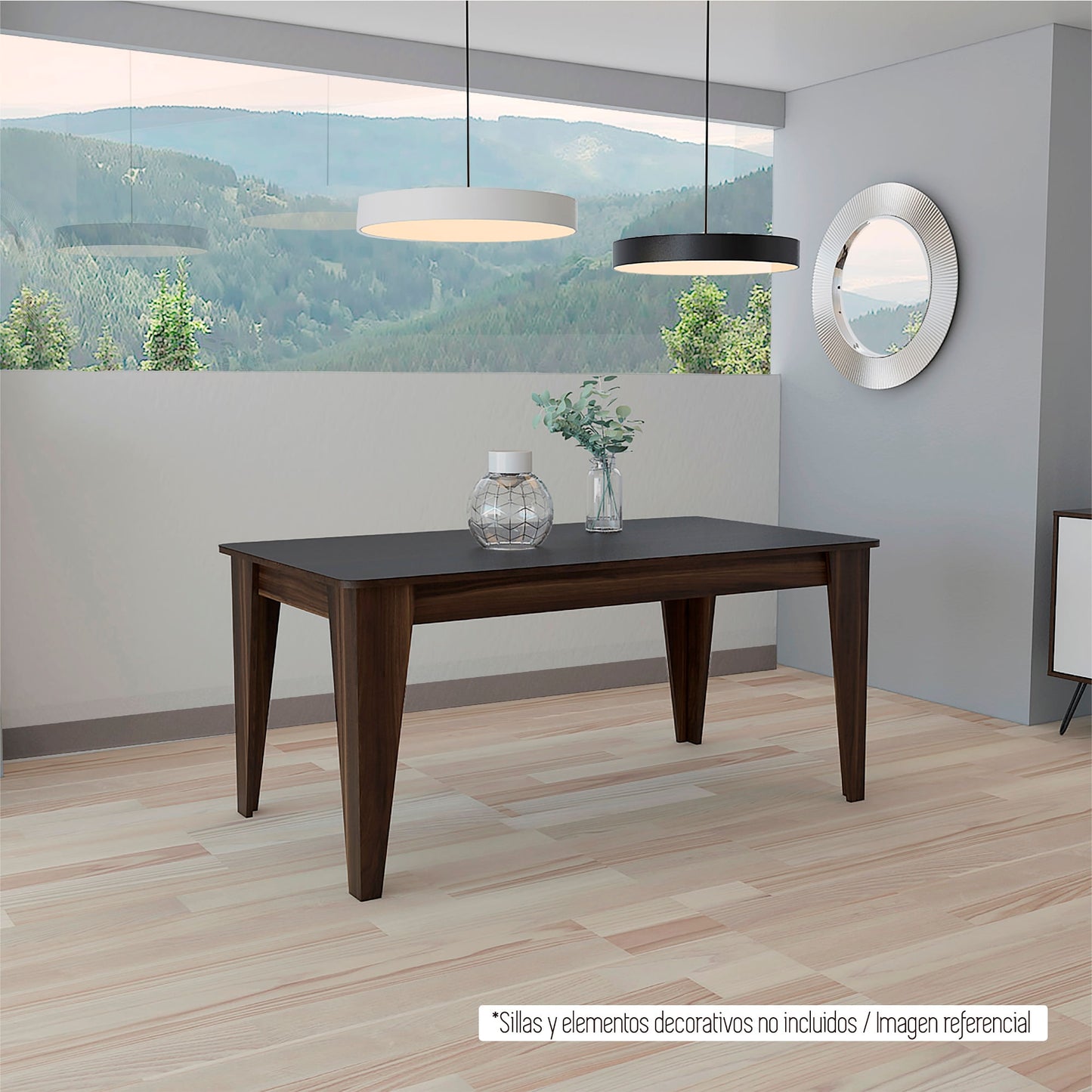 Mesa Comedor Torino 160 Rta Nogal N/A