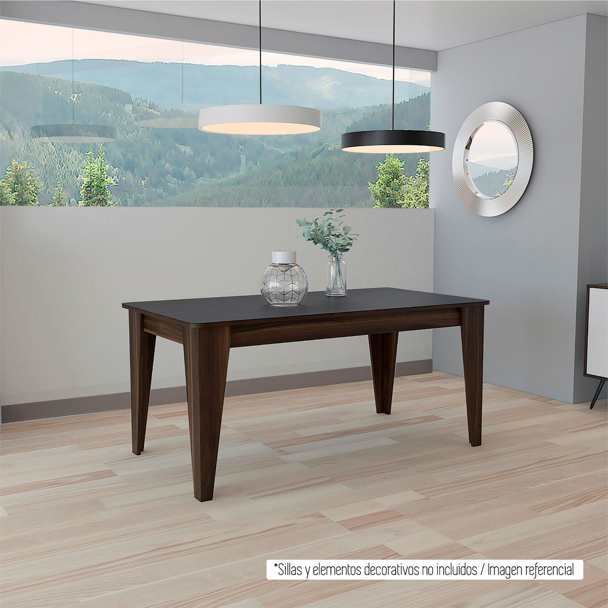 Mesa Comedor Torino 160 Rta Nogal N/A
