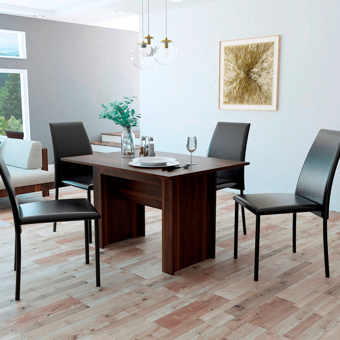 Mesa Comedor Classic 120 X 85 Rta Nogal