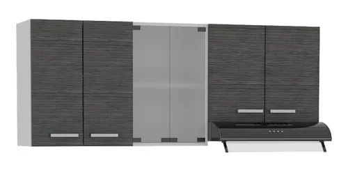 Mueble Superior De Cocina Sicilia 150 Rta Blanco + Roble Gris