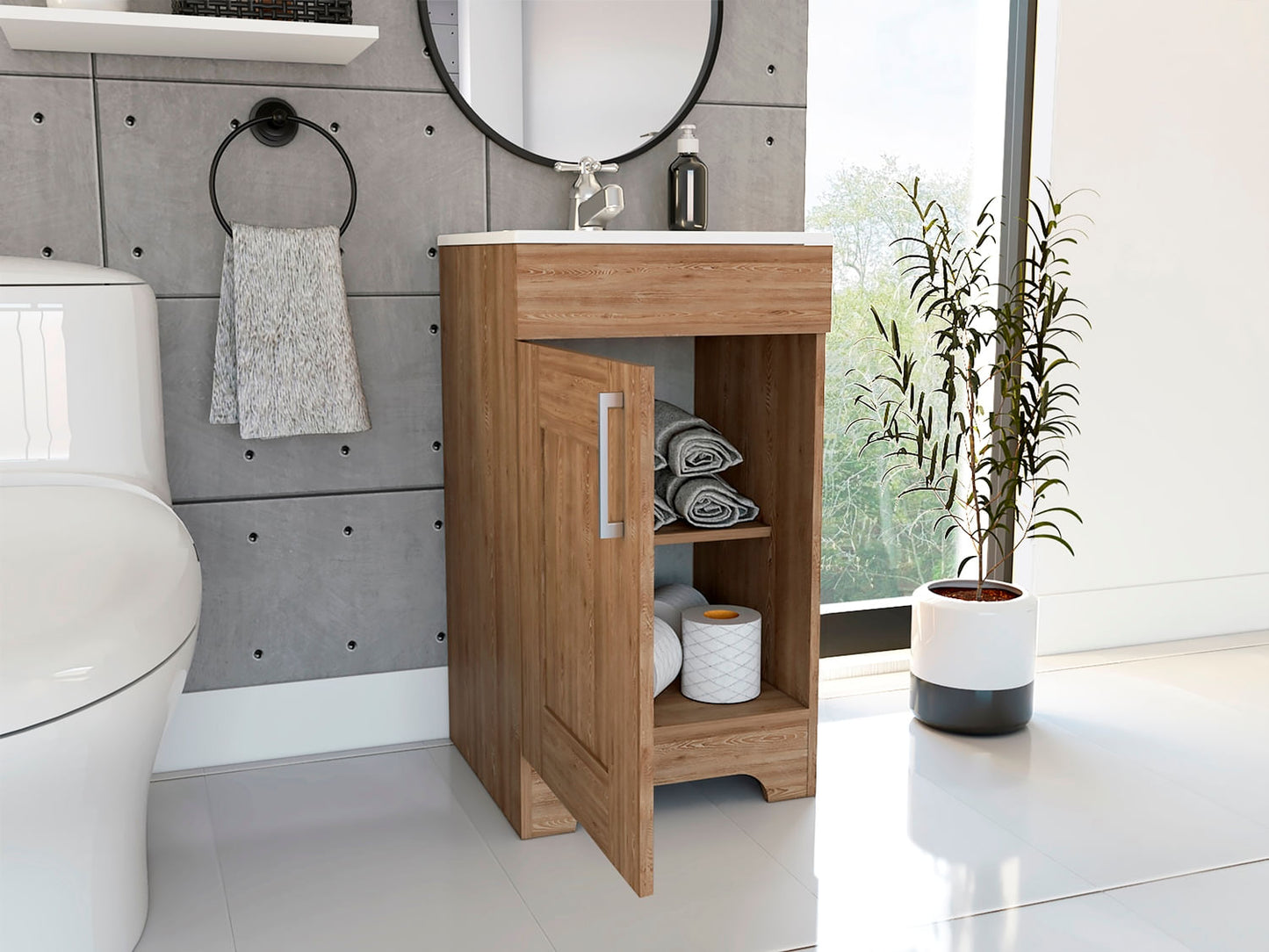 Mueble Para Lavamanos Barcelona 2 Rta Miel N/A