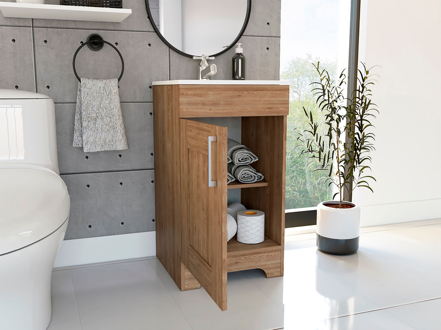 Mueble Para Lavamanos Barcelona 2 Rta Miel N/A