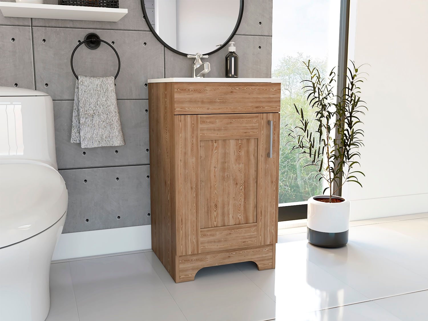 Mueble Para Lavamanos Barcelona 2 Rta Miel N/A
