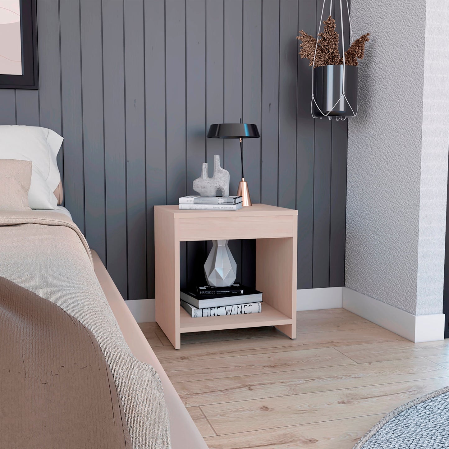 Mesa De Noche Chroma 42X40 Rta Nacar