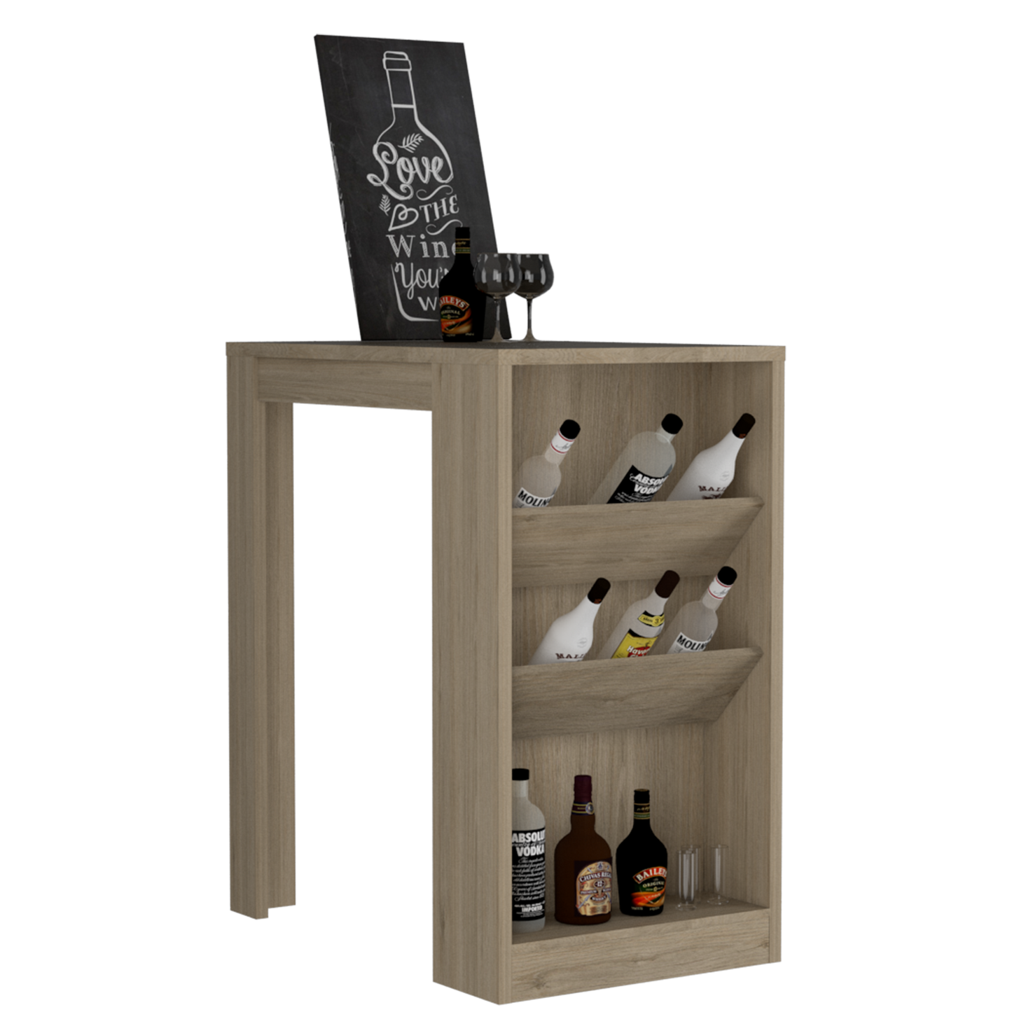 Mesa Bar Syrah 105X91 Rta Rovere