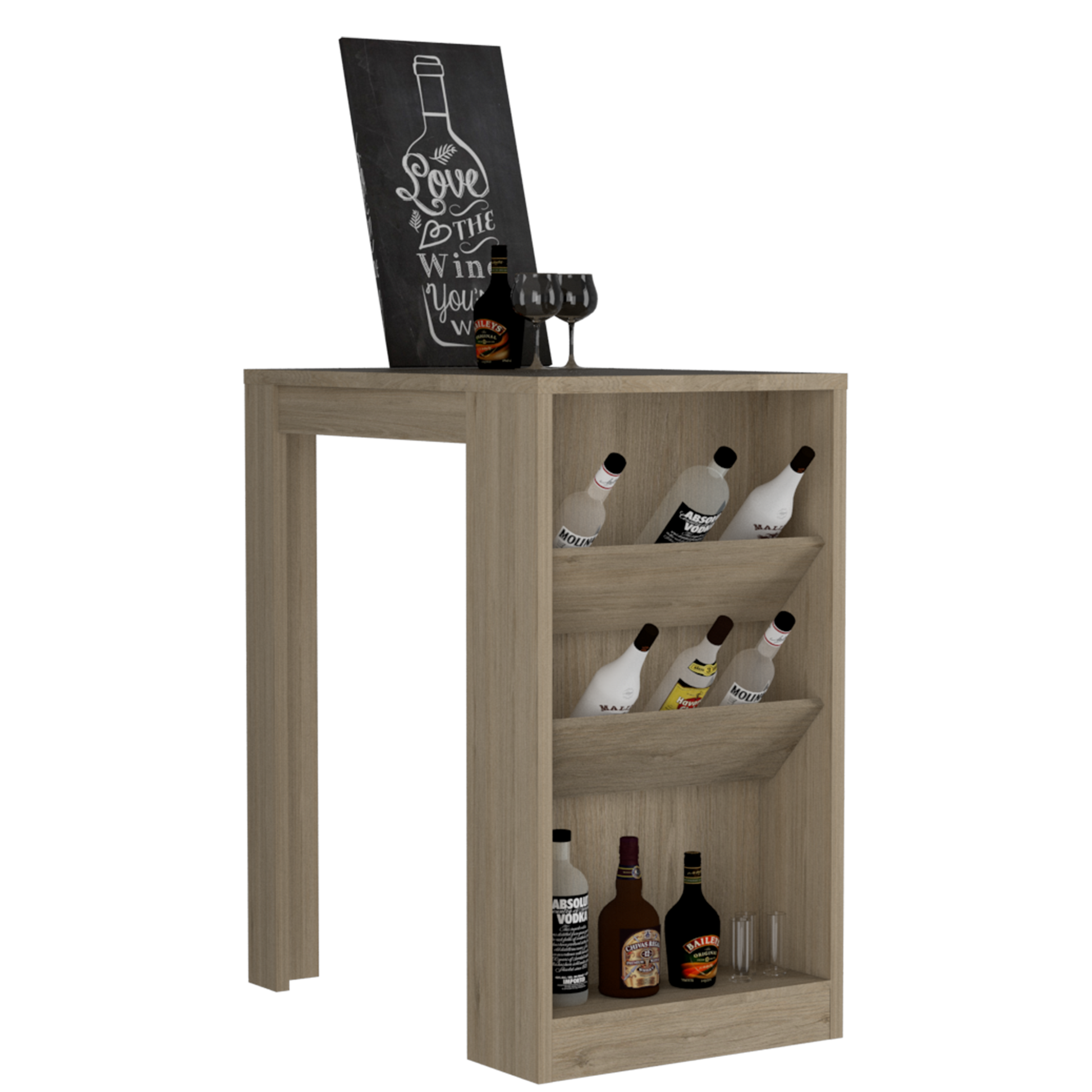 Mesa Bar Syrah 105X91 Rta Rovere