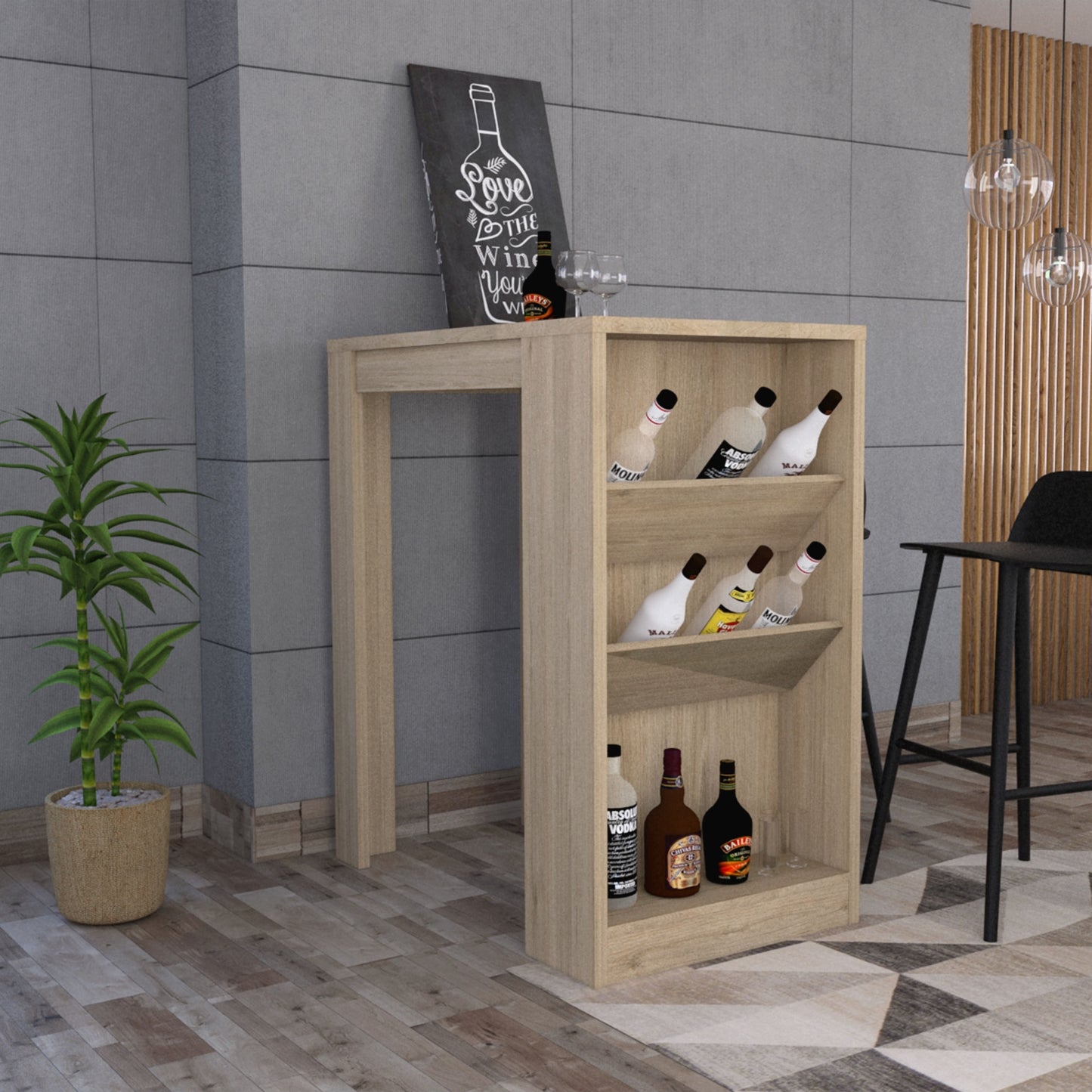 Mesa Bar Syrah 105X91 Rta Rovere